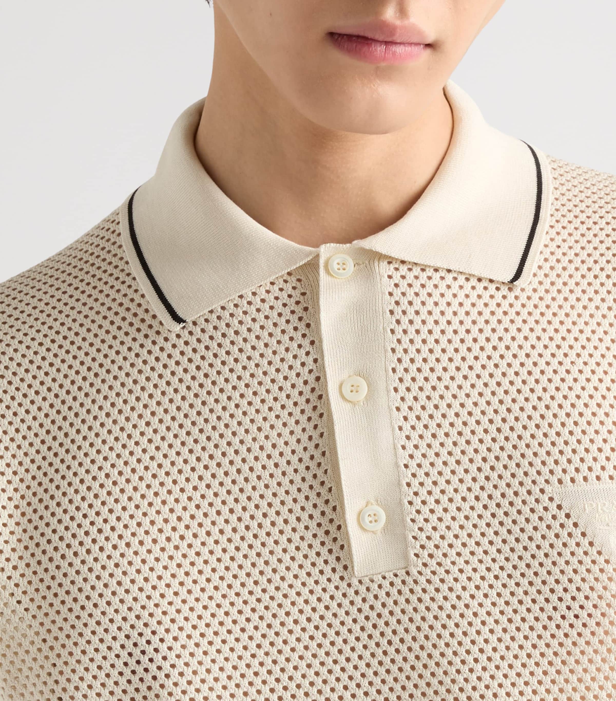 Prada Silk-Cotton Polo Shirt | Harrods UK