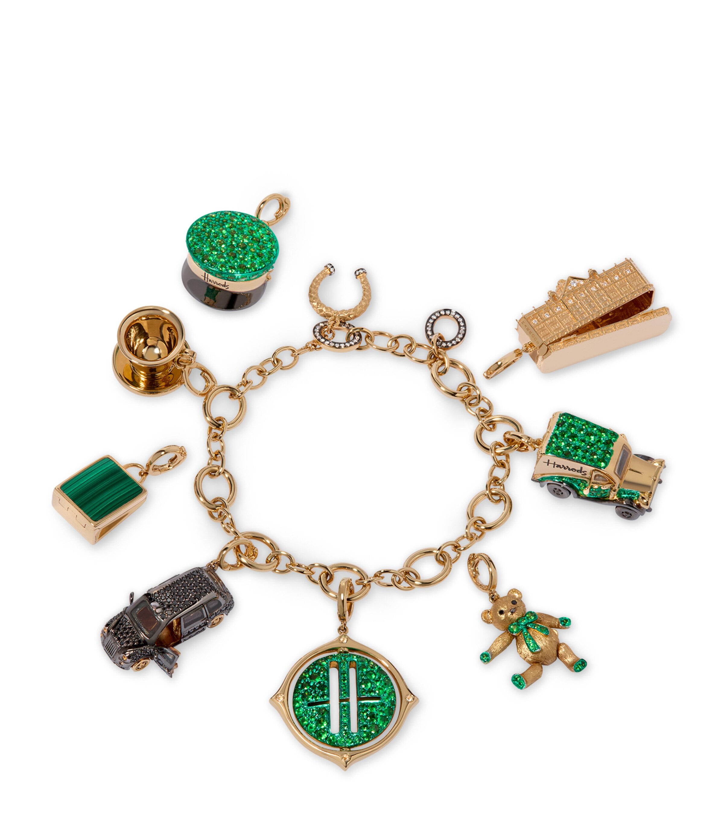 Annoushka x Harrods Yellow Gold, Diamond and Mixed Gemstone My Life in Charms Charm Bracelet Yellow Gold Image 1
