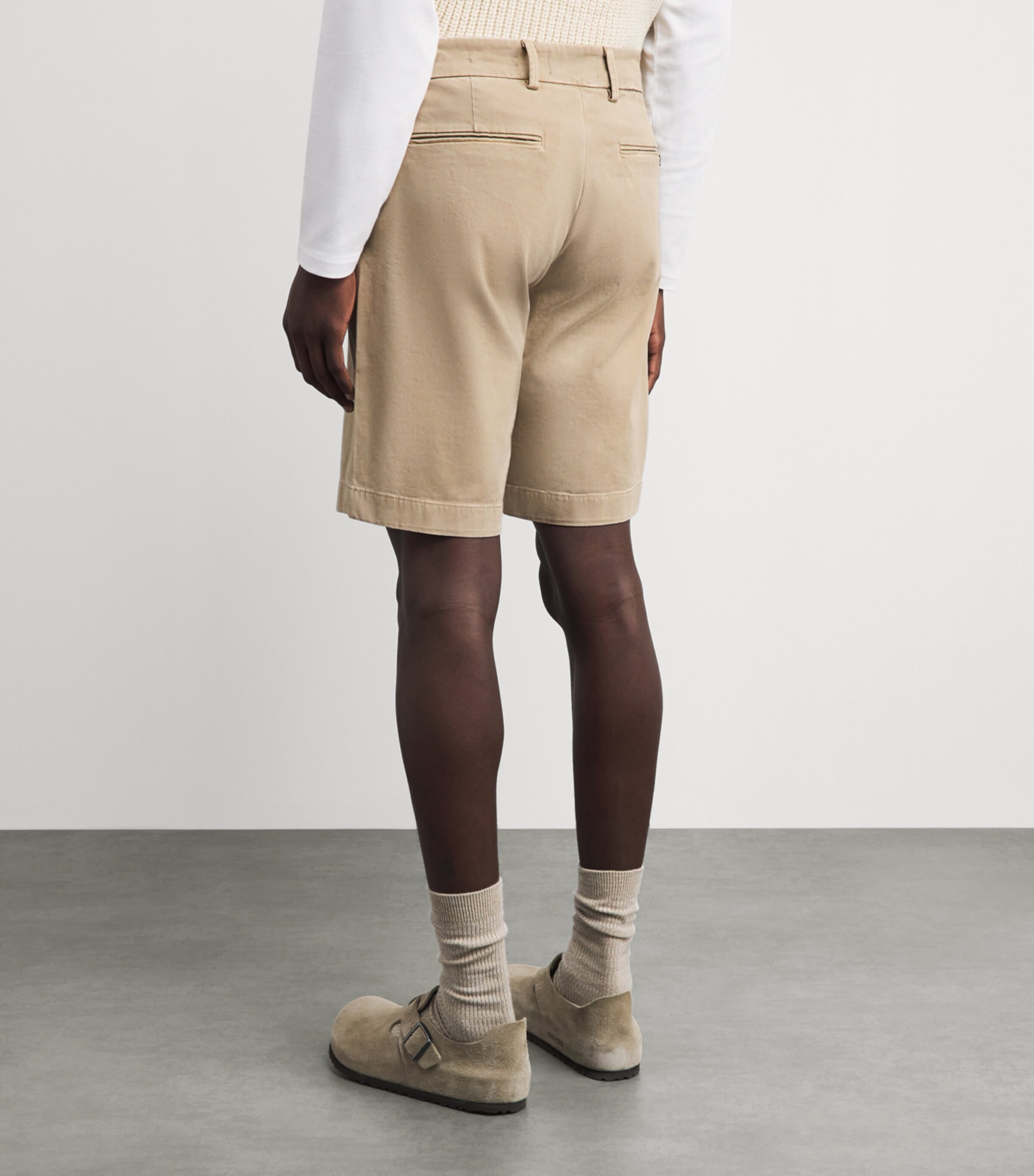 7 For All Mankind Mens Luxe Performance Chino Shorts Beige Image 5