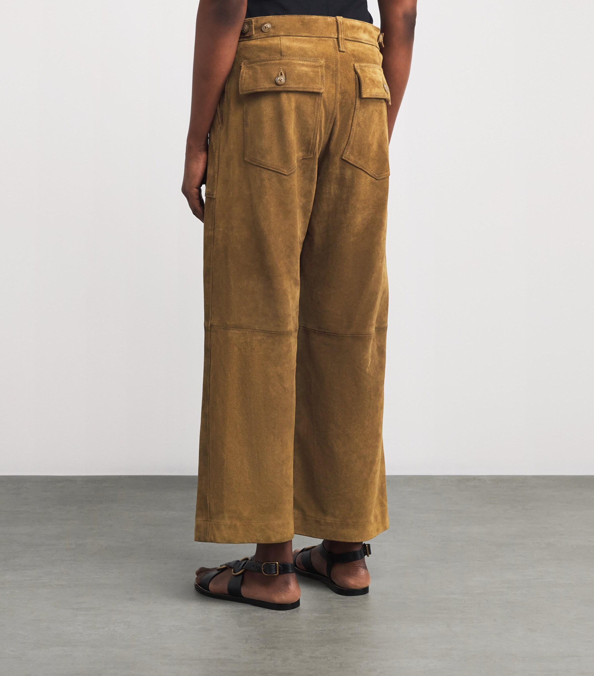 Suede Wide-Leg Trousers ARTICHOKE Image 4