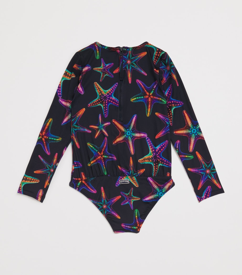 Galaxy Starfish Long-Sleeve Swimsuit (8-14 Years) 390 BLEU MARINE Image 2