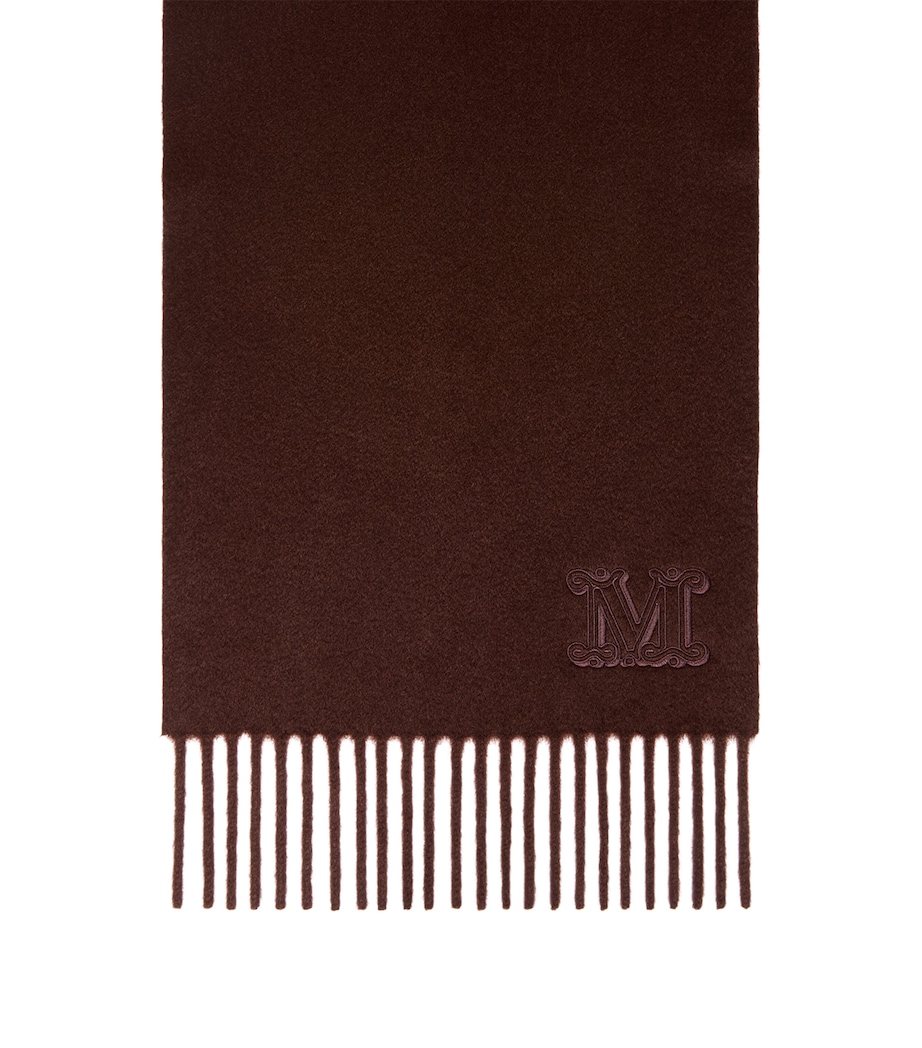 Max Mara Cashmere Monogram Scarf Rust Image 1