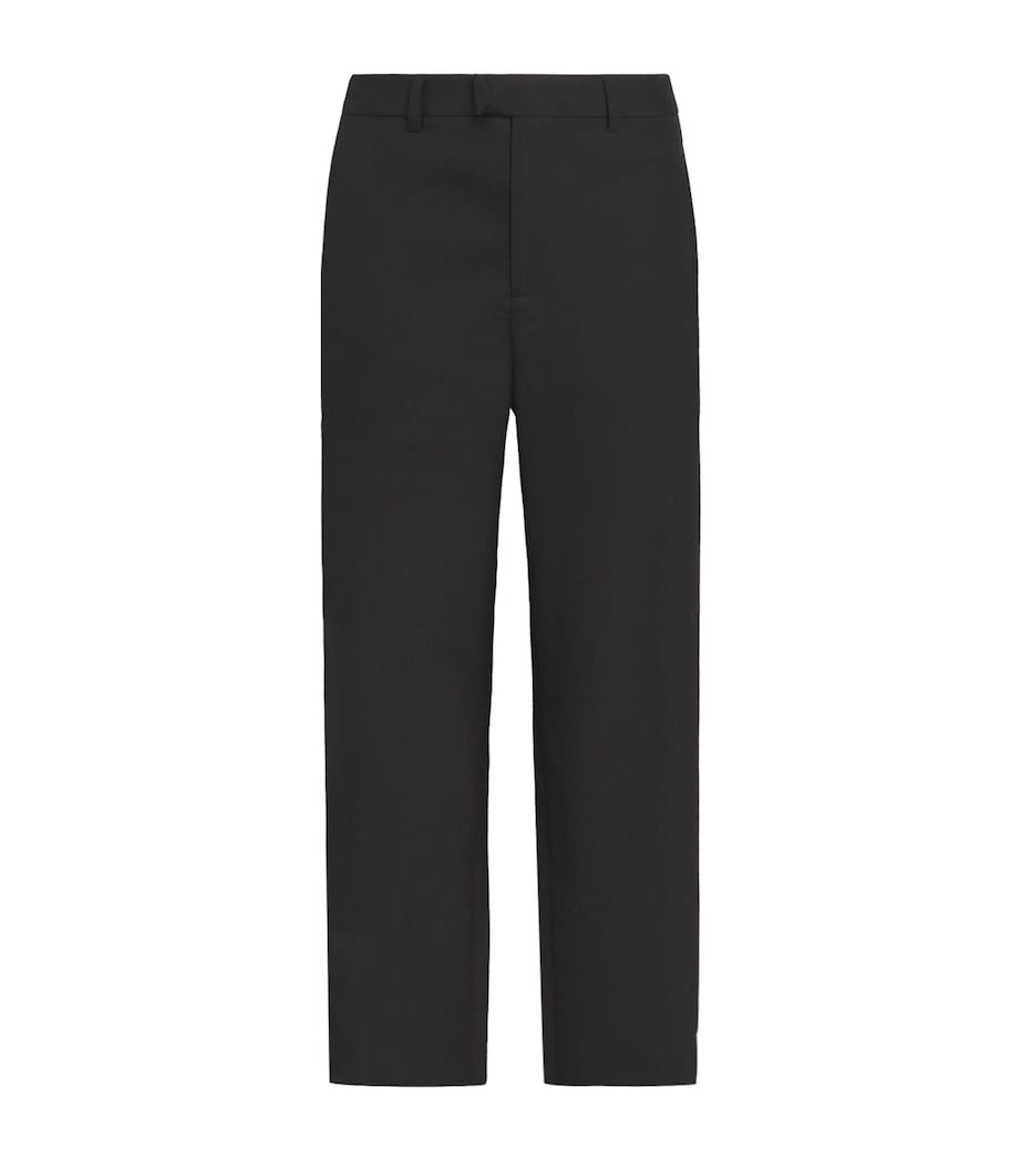 Straight Tailored Trousers JET BLACK Image 1