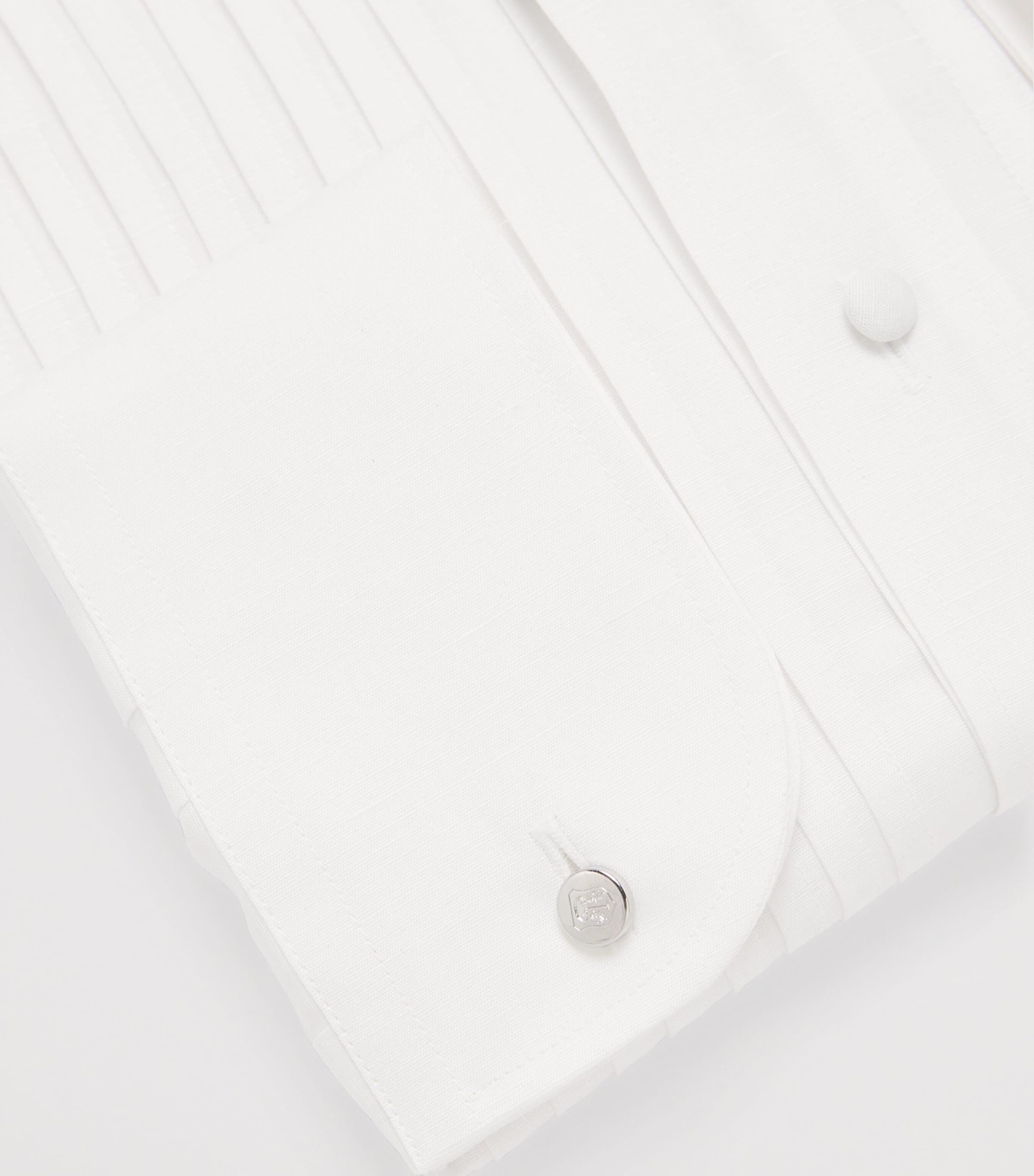Linen-Cotton Code Cocktail Bib Formal Shirt 028 OPTICAL WHITE Image 5