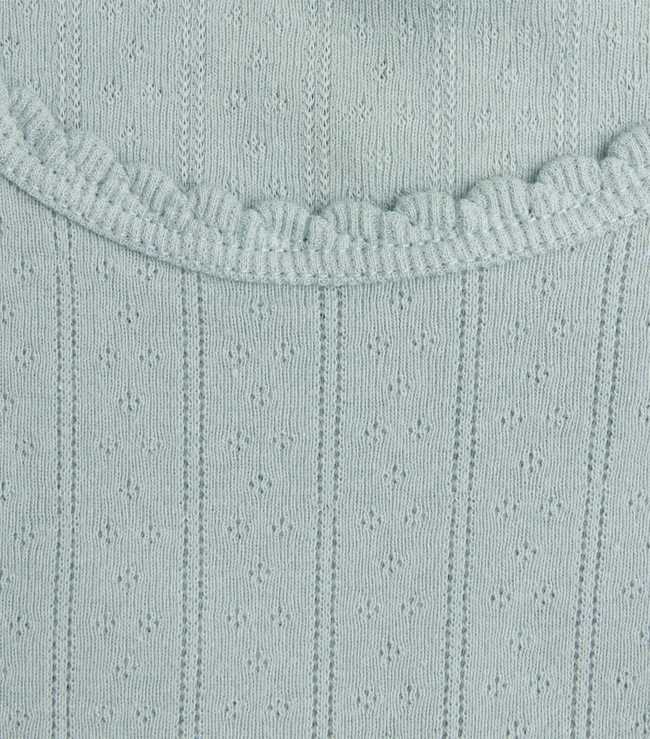 LESET Womens Classic Pointelle Vest Eucalyptus Image 6