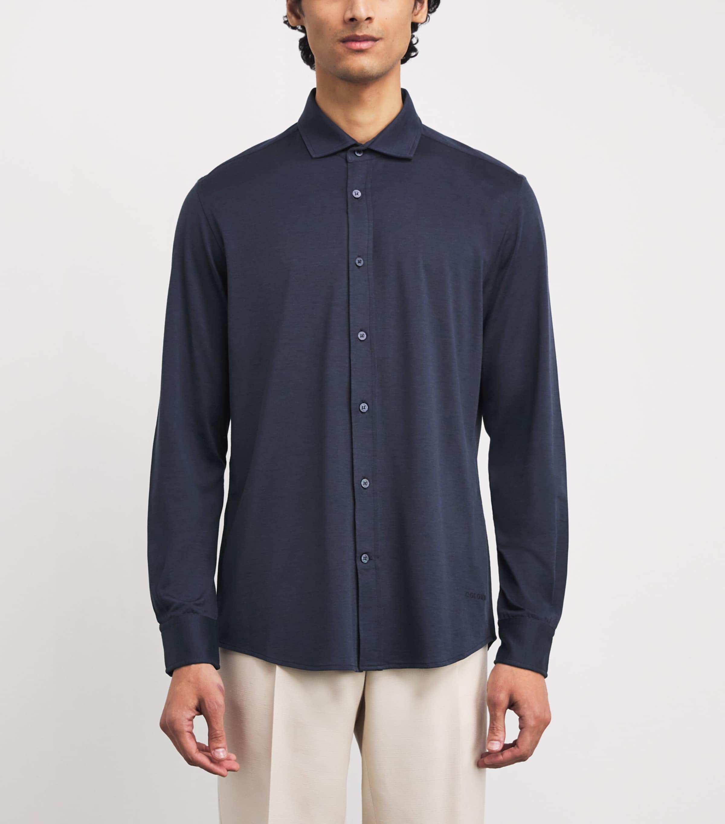 Silk-Cotton Shirt 43276 NIGHT BLUE Image 3