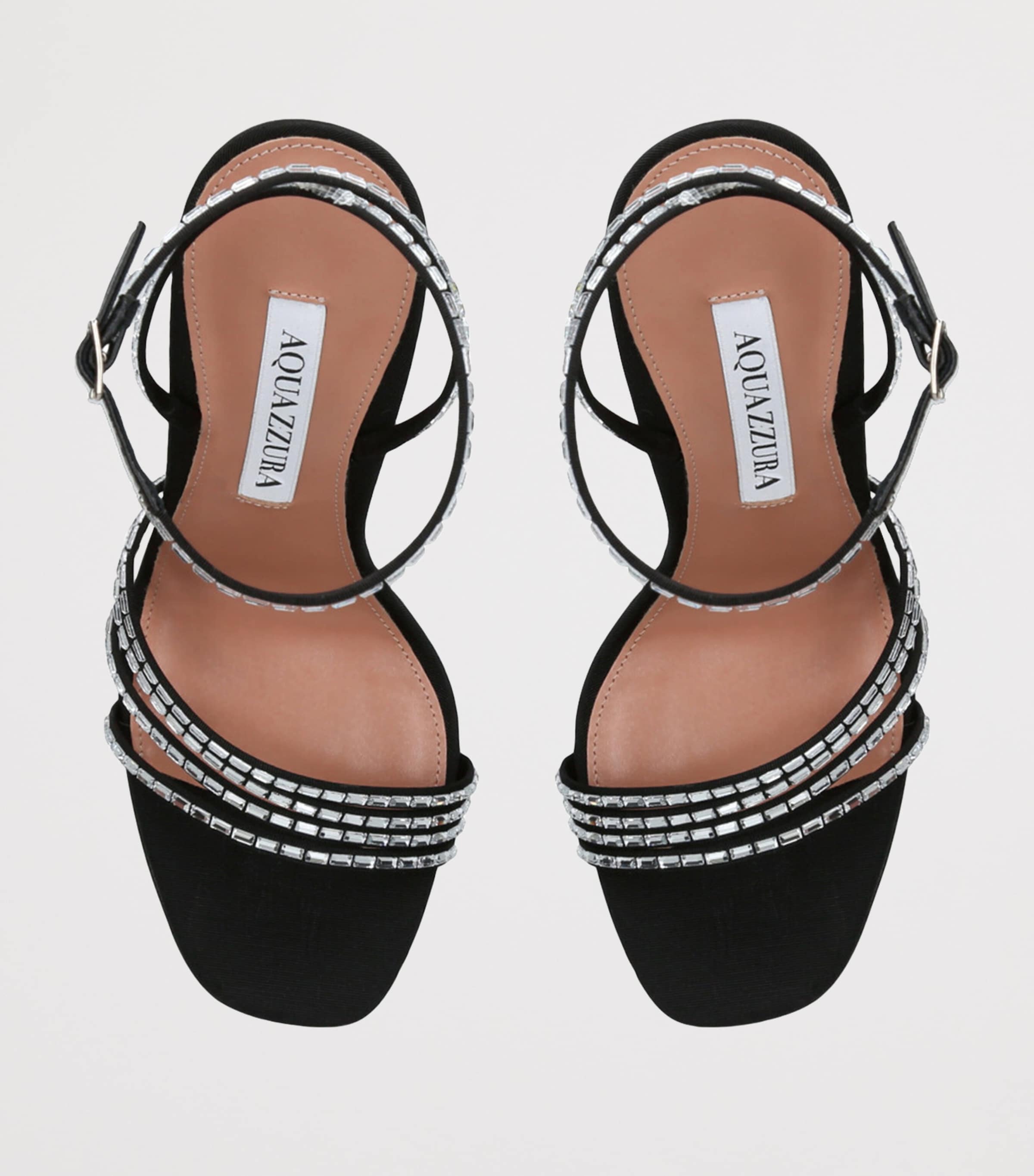 Suede Embellished Mistica Sandals 105 BLACK Image 4