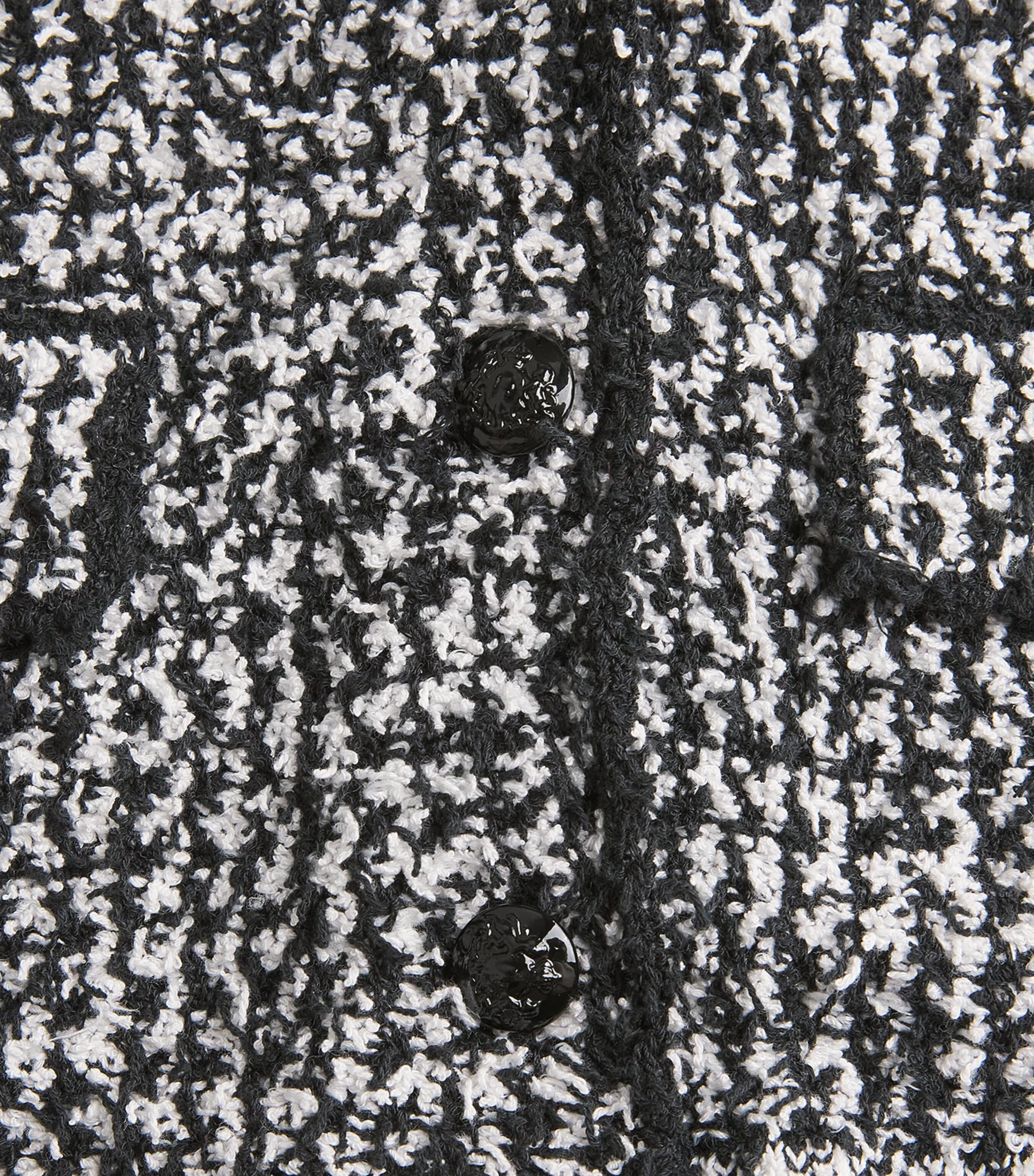 Cotton-Blend Textured Jacket BLACK/WHITE Image 5