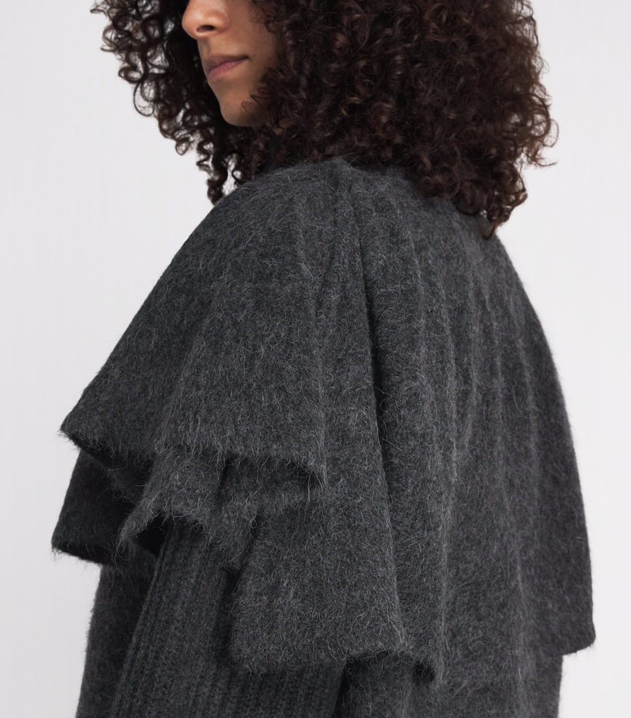 FRAME Womens The Wrap Cape Coat Grey Image 3