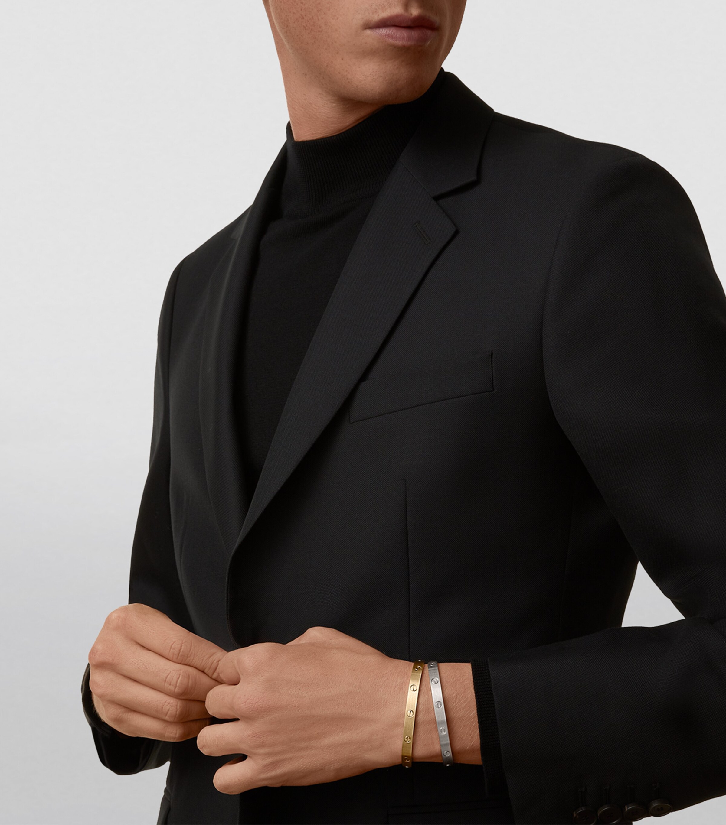 LOVE Classic White Gold Bracelet - Brushed Finish WHITE GOLD Image 4