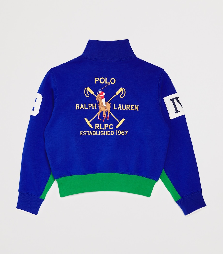 Cotton-Blend Quarter-Zip Sweatshirt (7-14 Years) BLUE MU Image 2