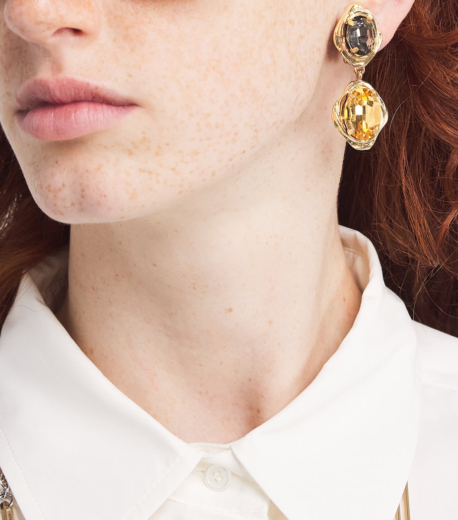 Embellished Clip-On Earrings GOLD Image 2