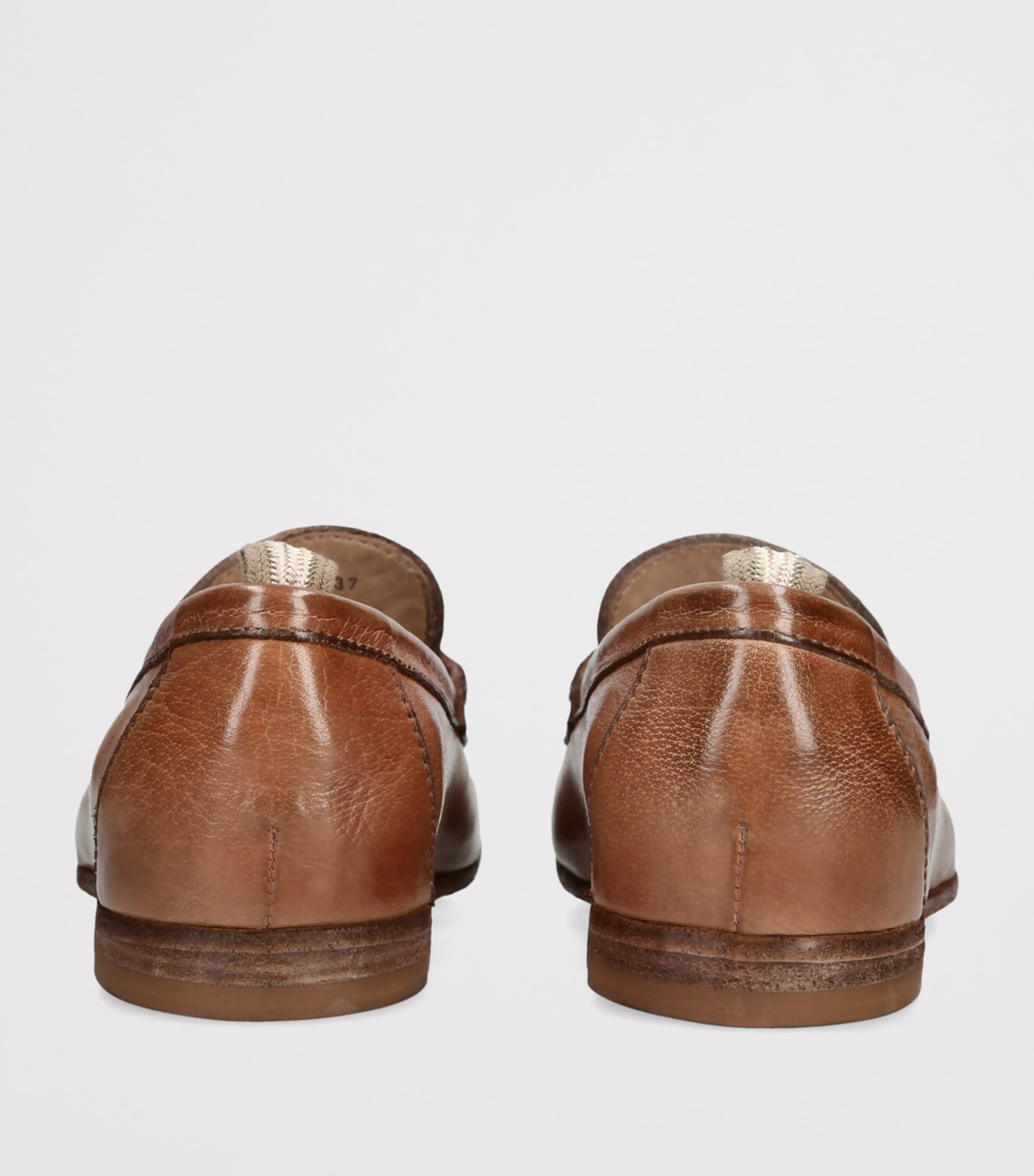 Officine Creative Leather Badge Loafers Tan Image 4