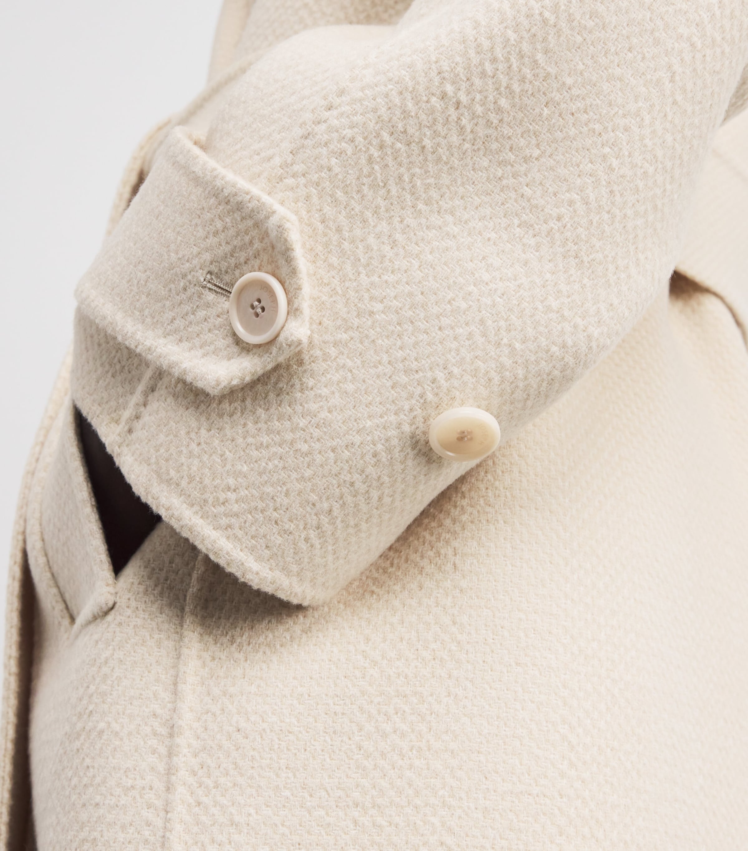 Virgin Wool Navarre Linear Coat IVORY/AFFOGATO Image 6