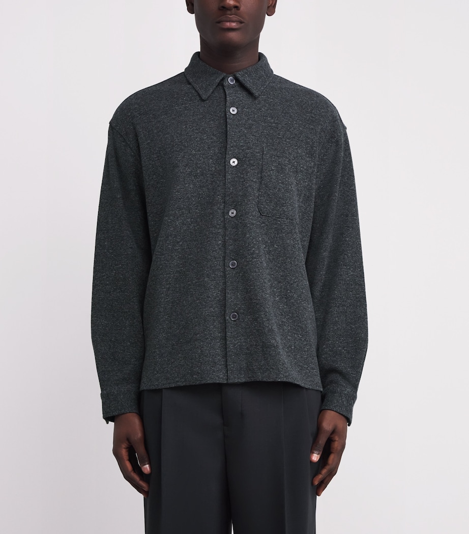 Wool Waffle-Knit Cardigan HGRY Image 3