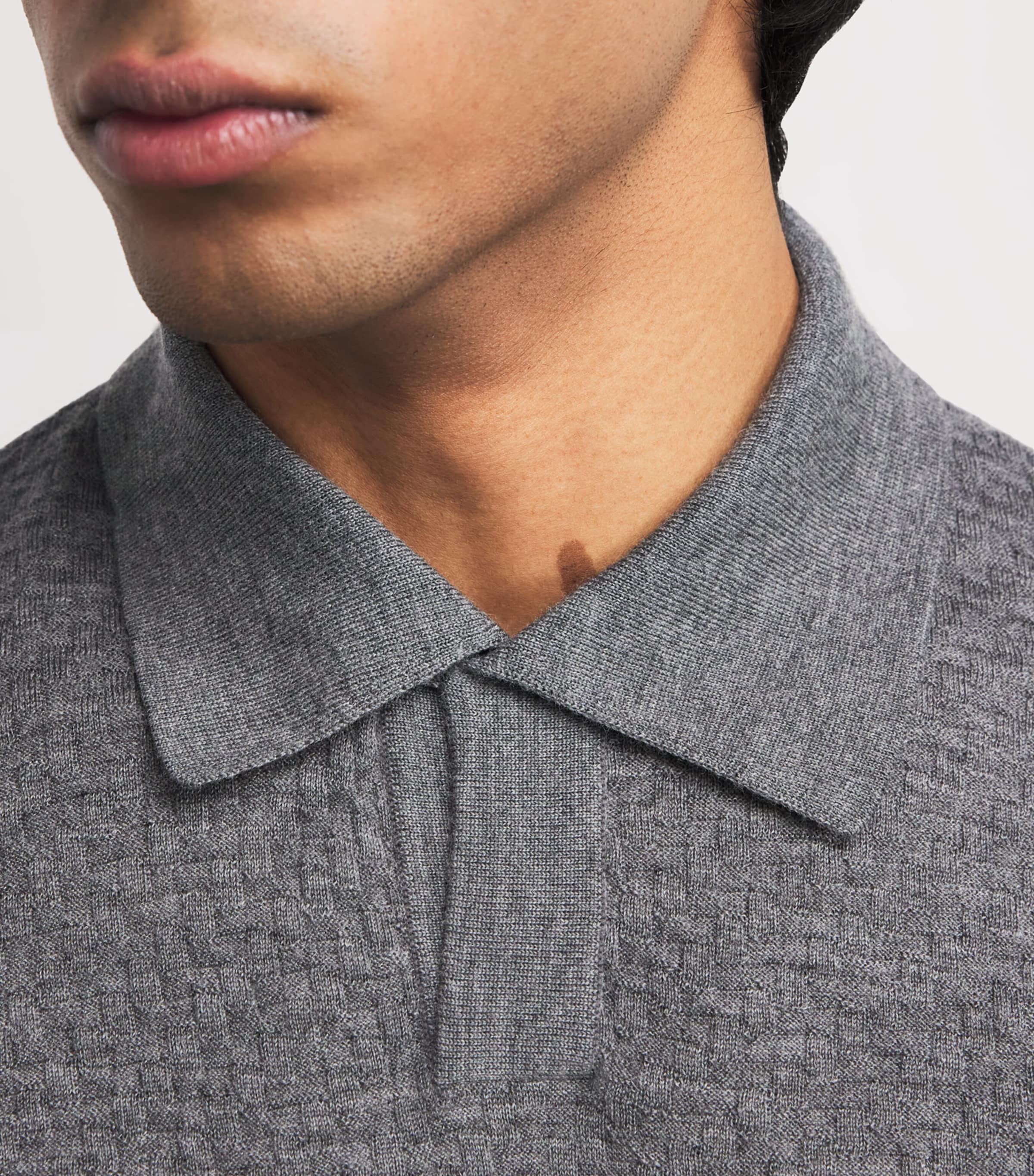 Virgin Wool Polo Shirt O8003 Image 6