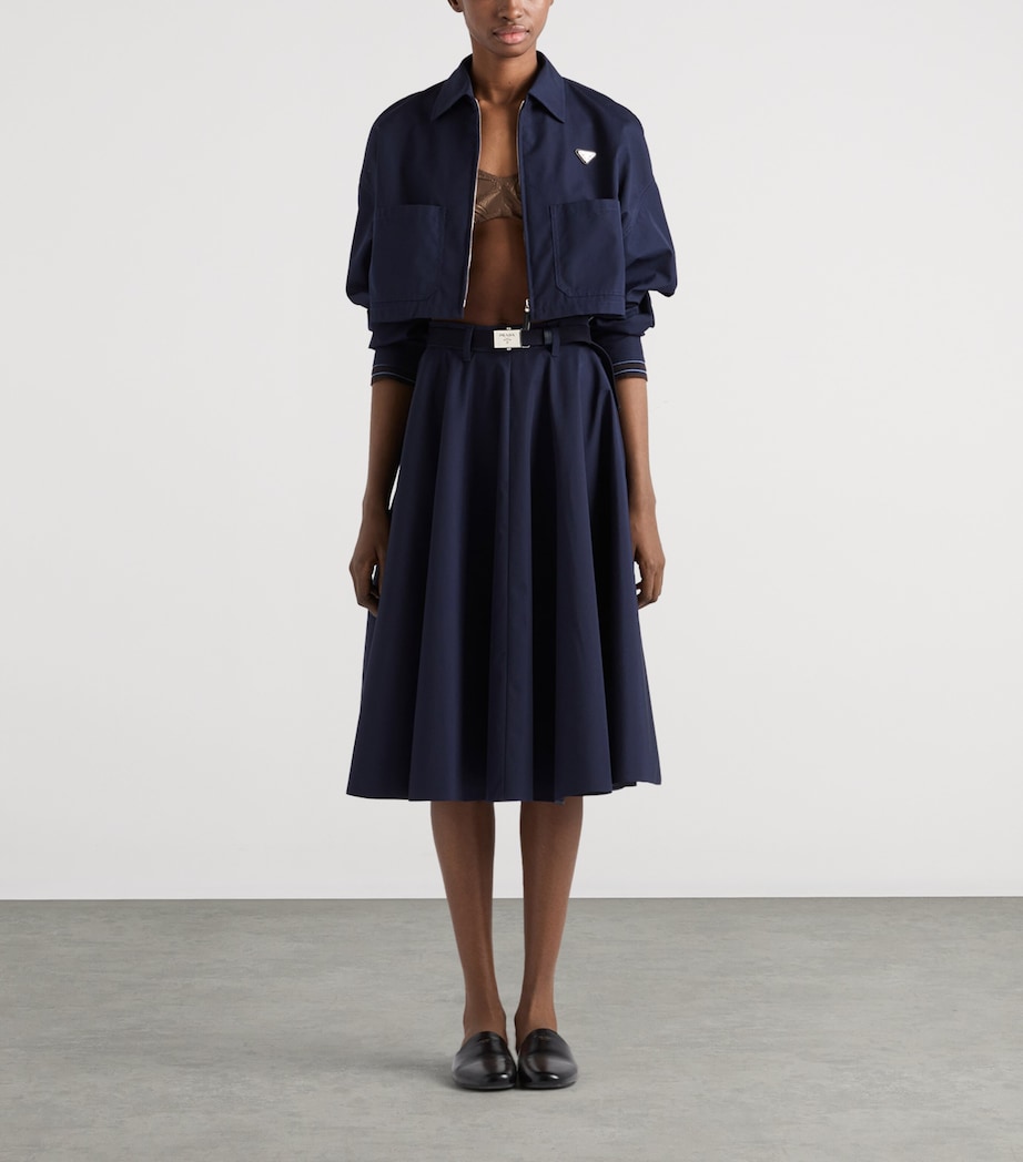 Prada Womens A-Line Midi Skirt Image 2