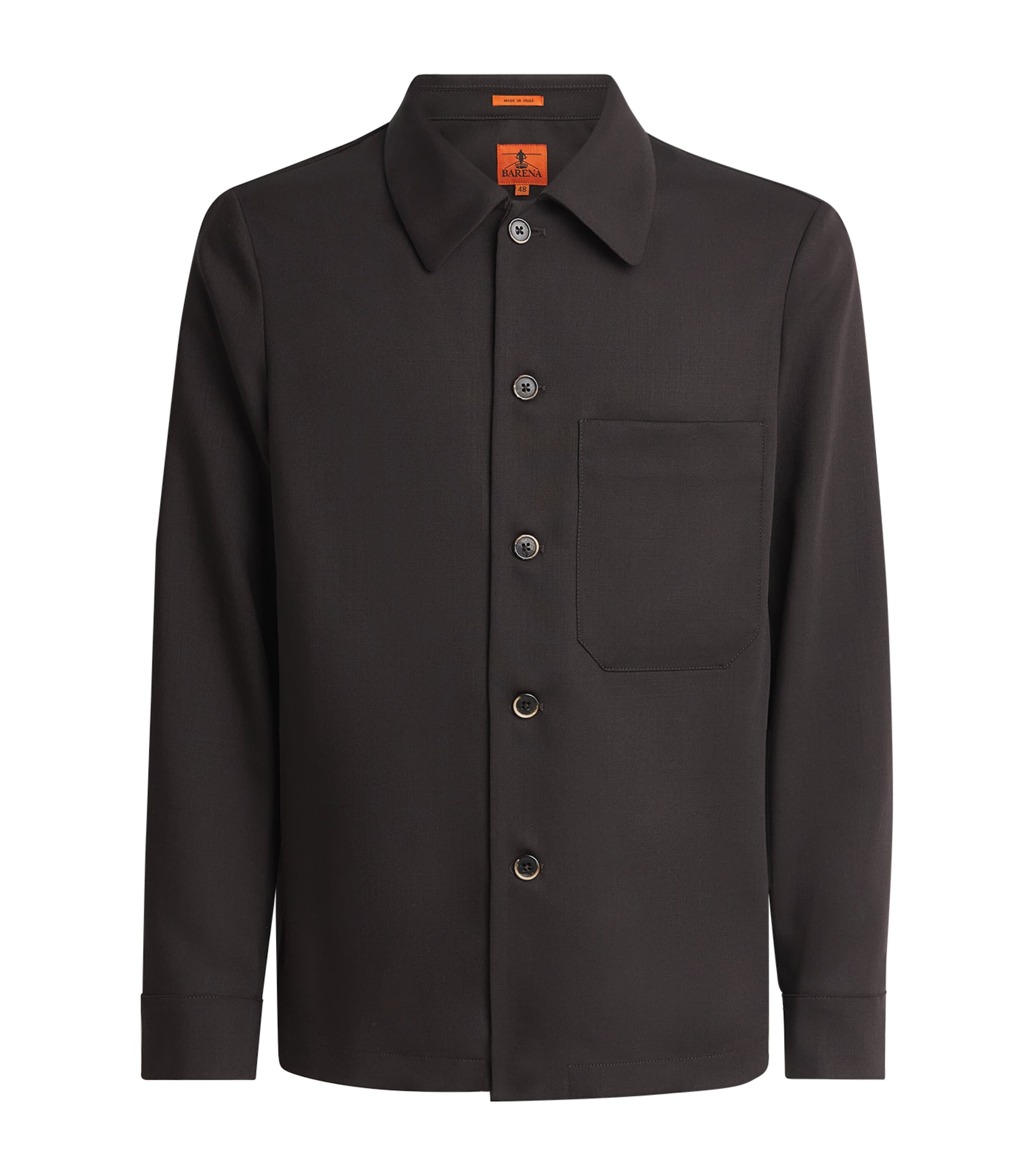 Barena Mens Tropical Virgin Wool Overshirt Bruno Image 1