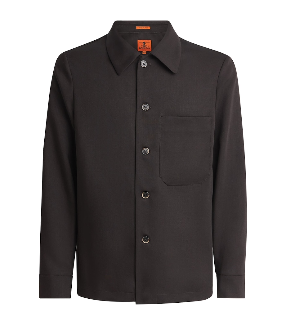 Barena Mens Tropical Virgin Wool Overshirt Bruno Image 1
