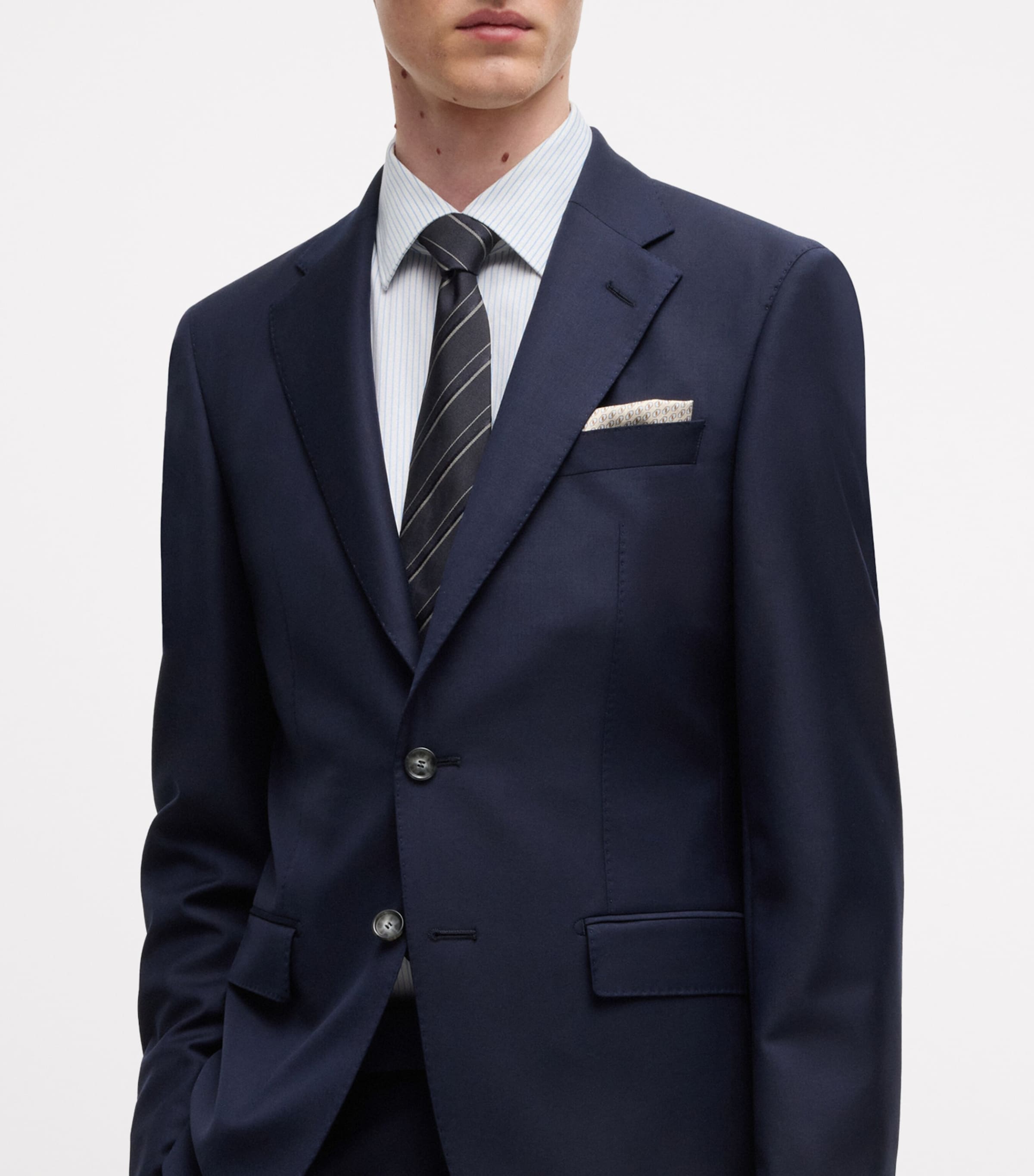 BOSS Silk-Blend Striped Tie Image 3