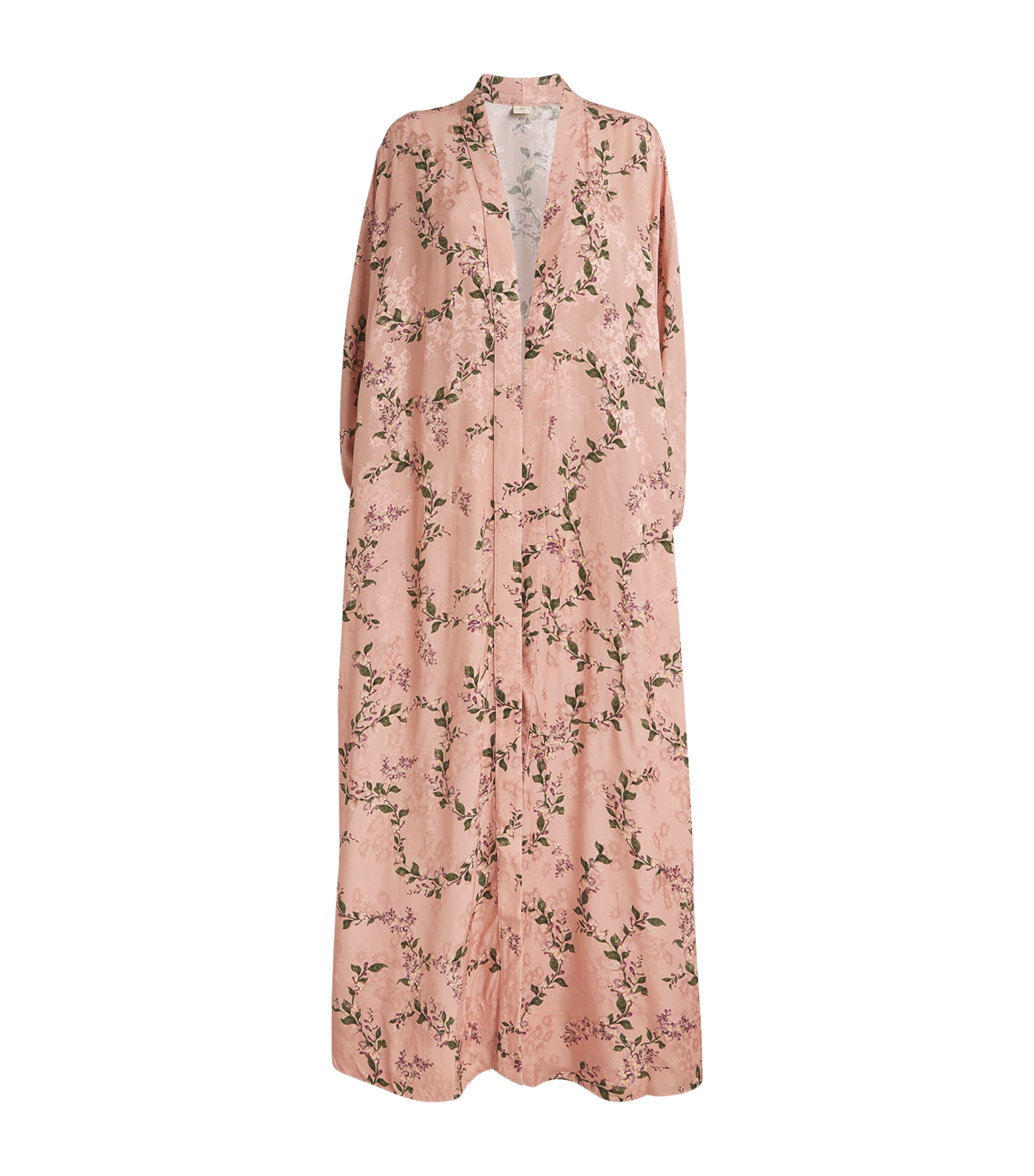 Agua By Agua Bendita Floral Print Amada Maxi Kaftan In Pink