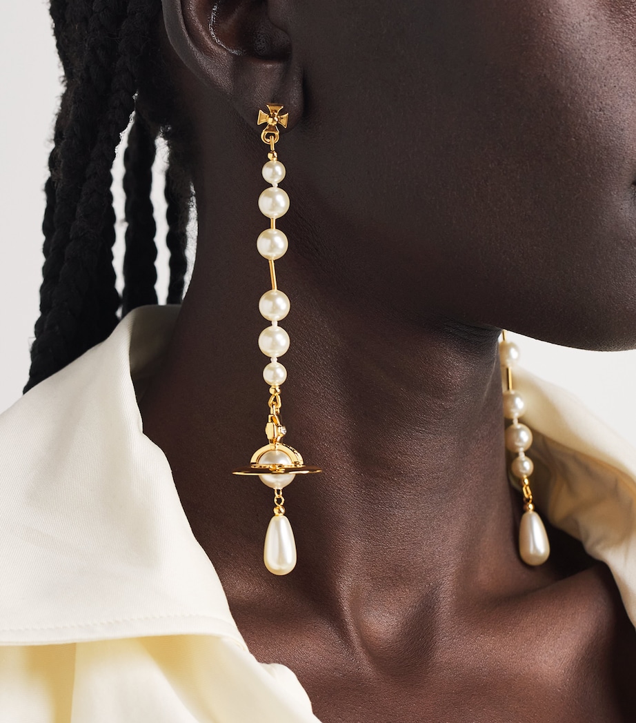 Vivienne Westwood Broken Pearl Earrings Image 2