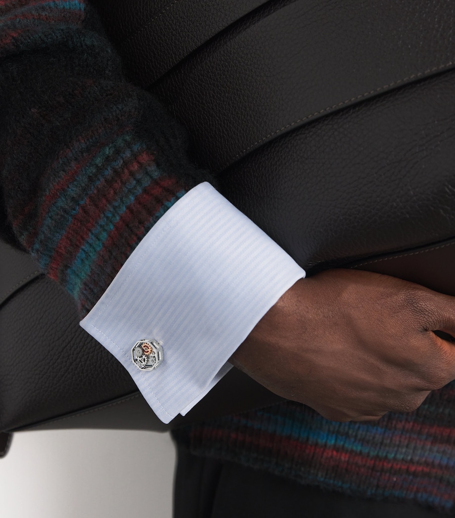 Palladium Octo Gear Cufflinks NAVY Image 2