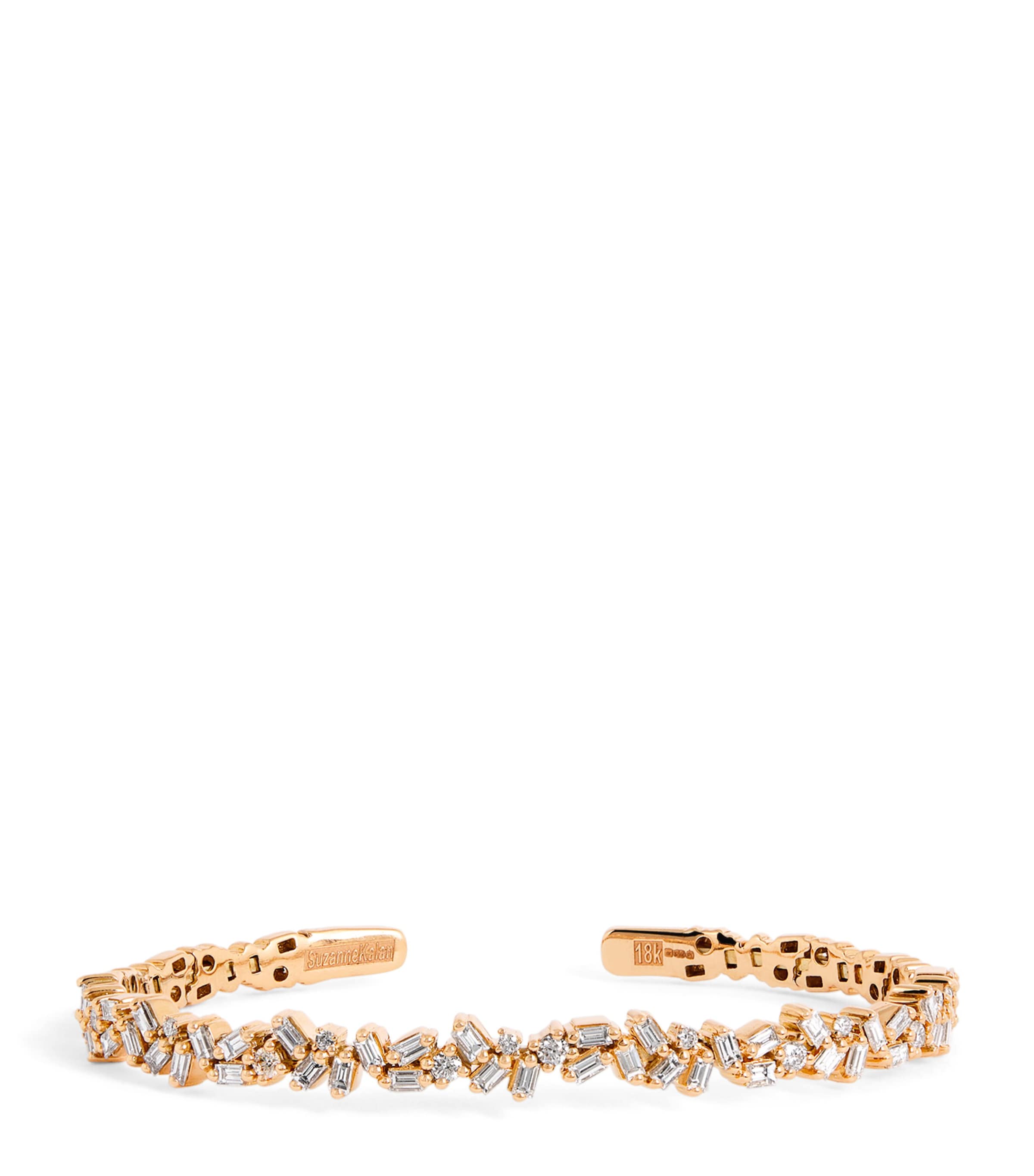 Small Rose Gold and Diamond Classic Fireworks Bangle 18K RG/WD Image 1