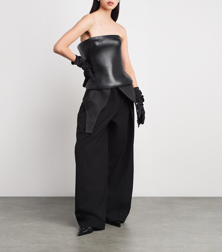 Leather Moulded Corset 00-BLACK Image 2