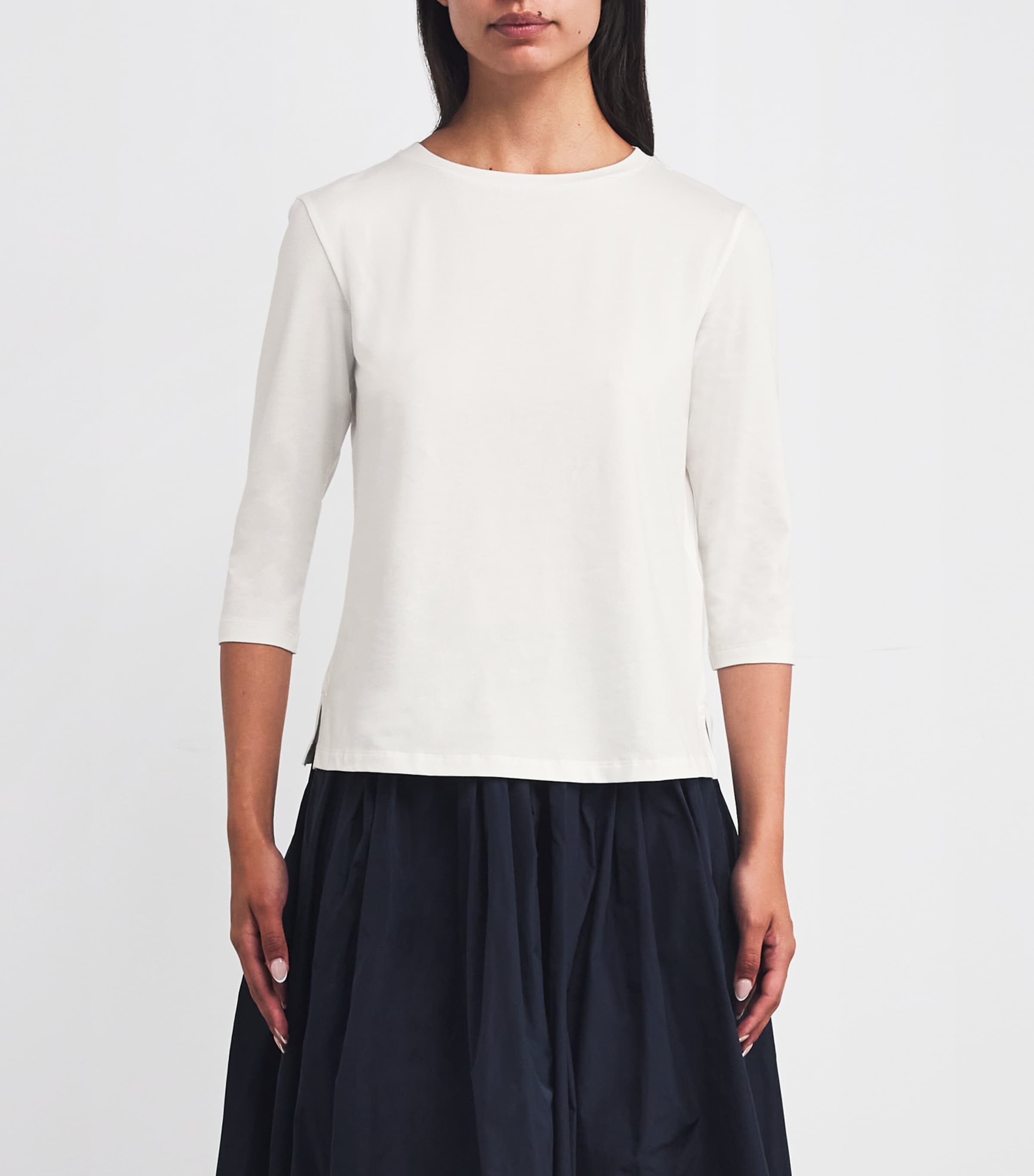 Stretch-Cotton T-Shirt WHITE Image 3