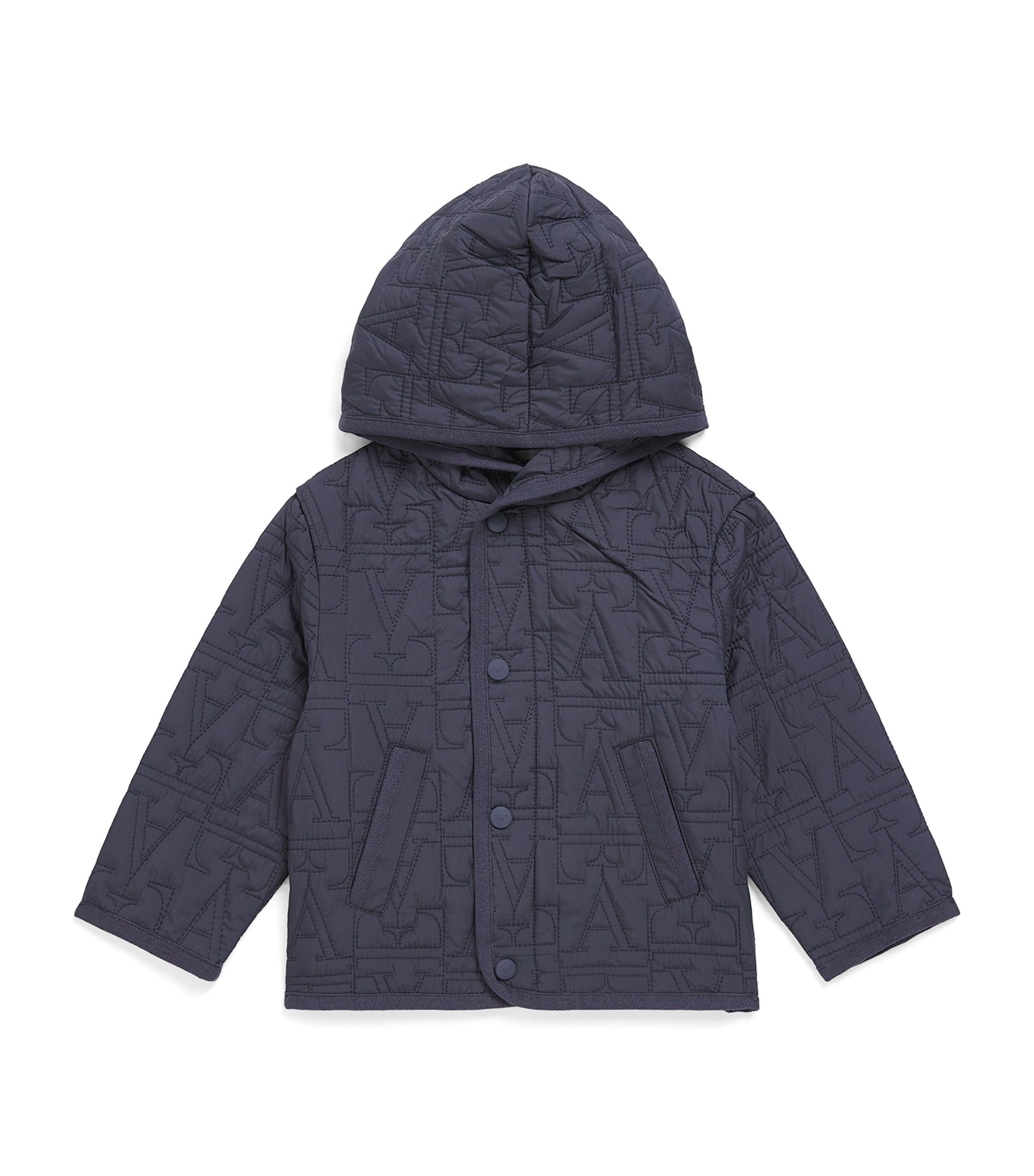 Emporio Armani Kids Quilted Blouson Jacket (6-36 Months) Odyssey Gray Image 1