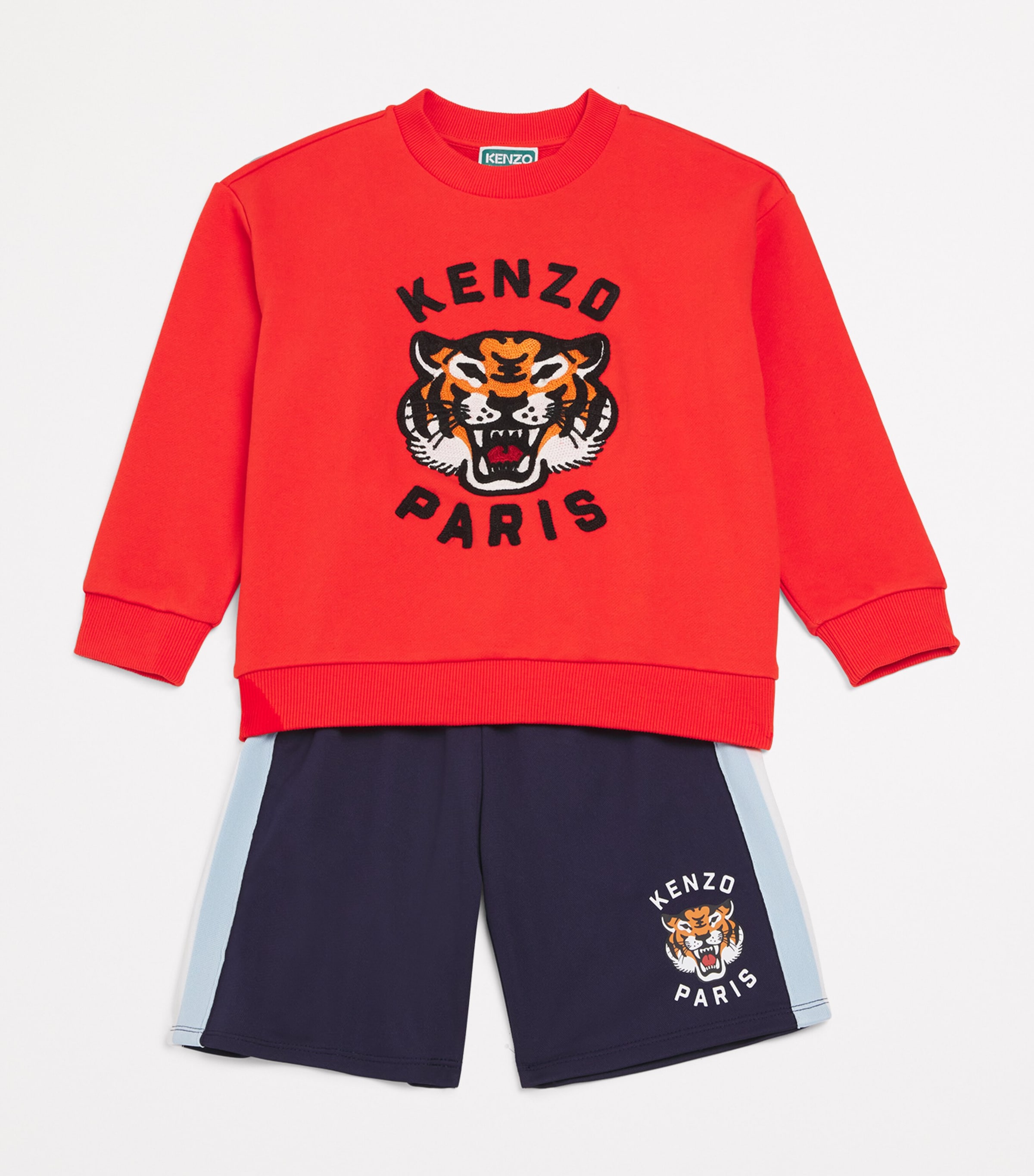 Cotton Crochet-Tiger Sweatshirt (2-14 Years) 997 BRIGHT RED Image 3