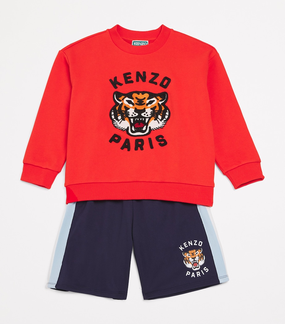 Cotton Crochet-Tiger Sweatshirt (2-14 Years) 997 BRIGHT RED Image 3