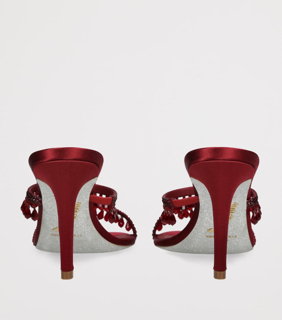 Satin Chandelier Mules 80 WINE Image 2