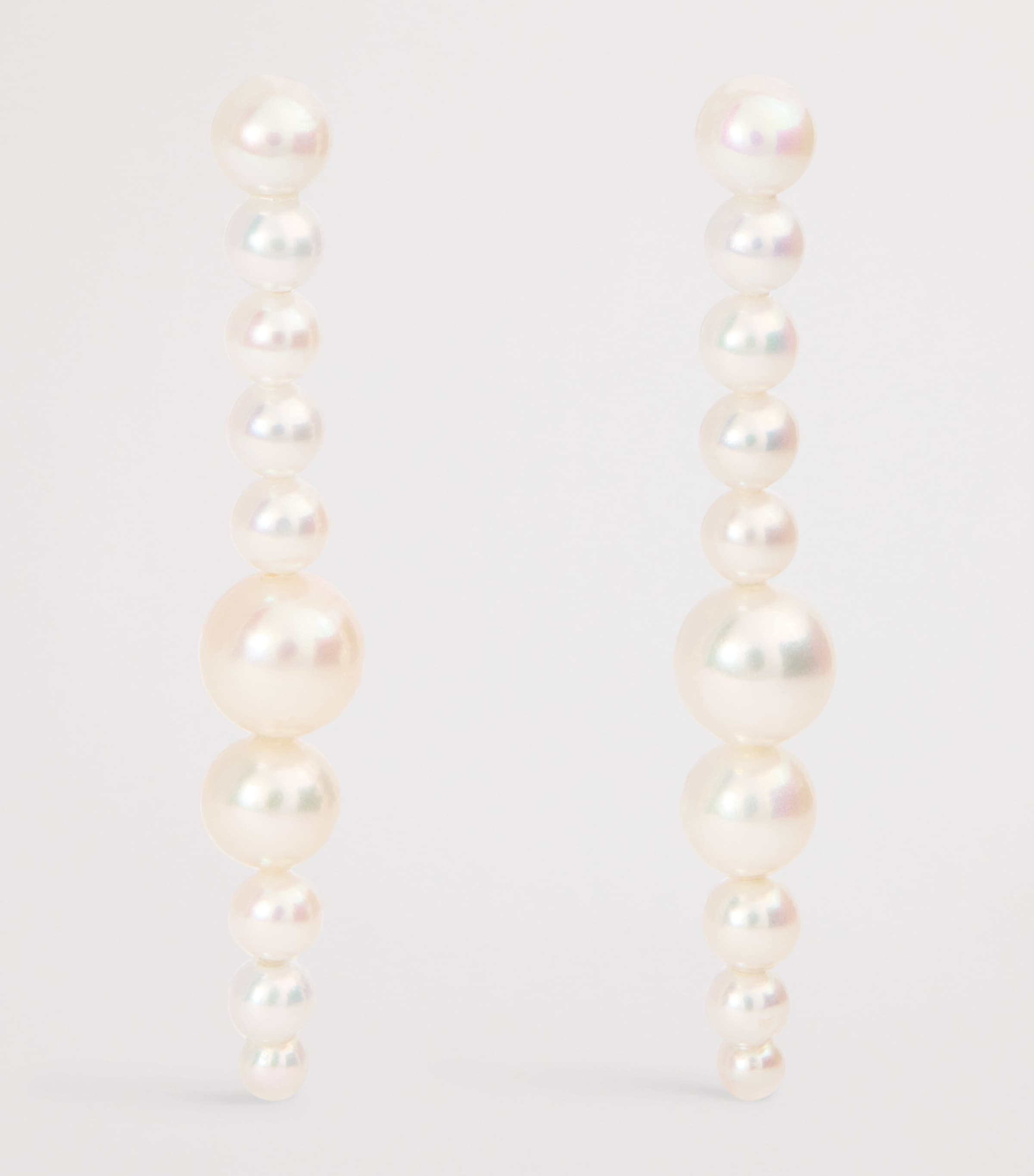 Yellow Gold and Pearl Sienna Moon Earrings YELLOW GOLD Image 3