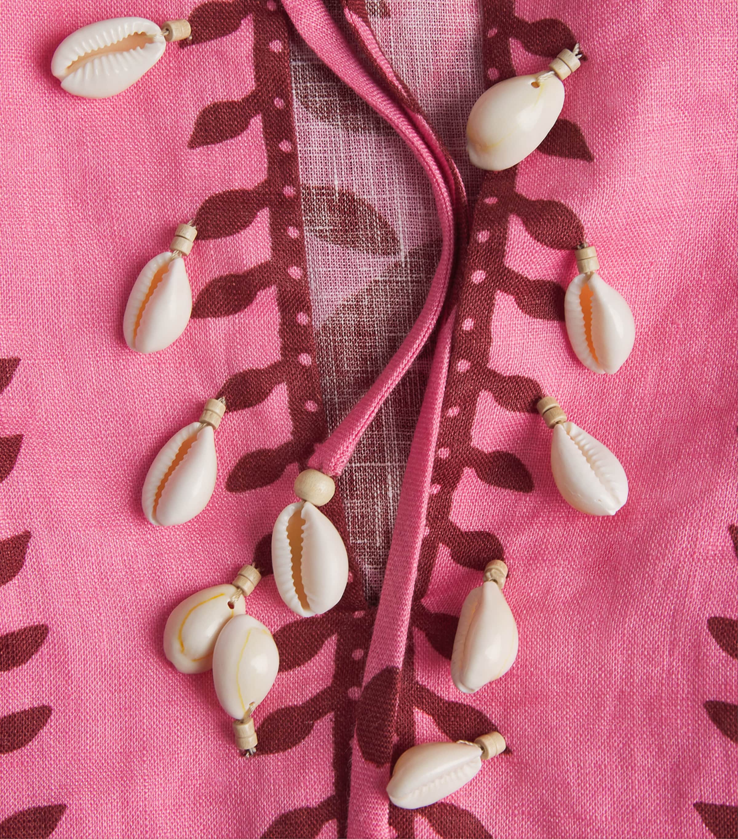 Linen Savannah Tunic Mini Dress PINK/CHERRY WILD Image 6