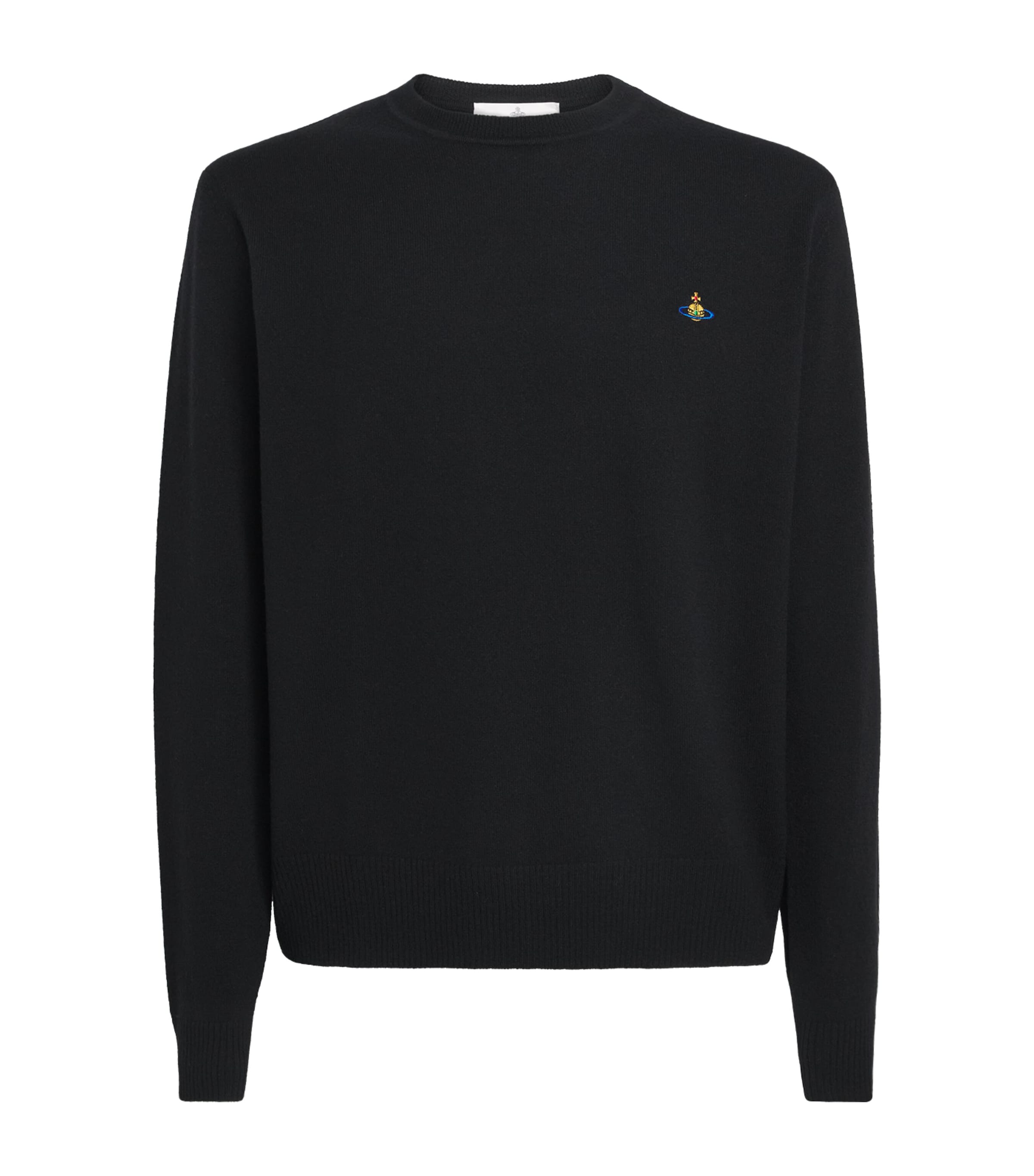 Vivienne Westwood Merino Wool-cashmere Orb Alex Sweater In Black
