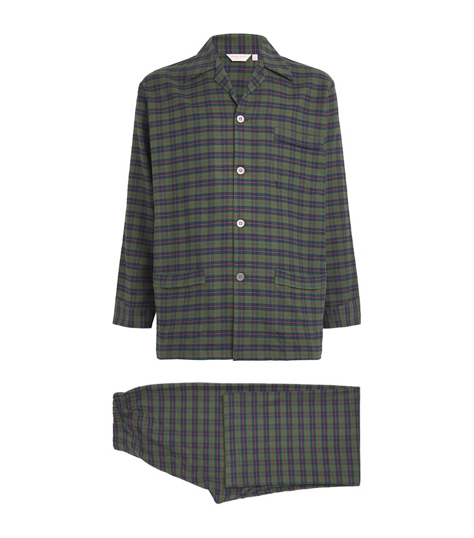 Check Kelburn Pyjama Set 047 GREEN Image 1