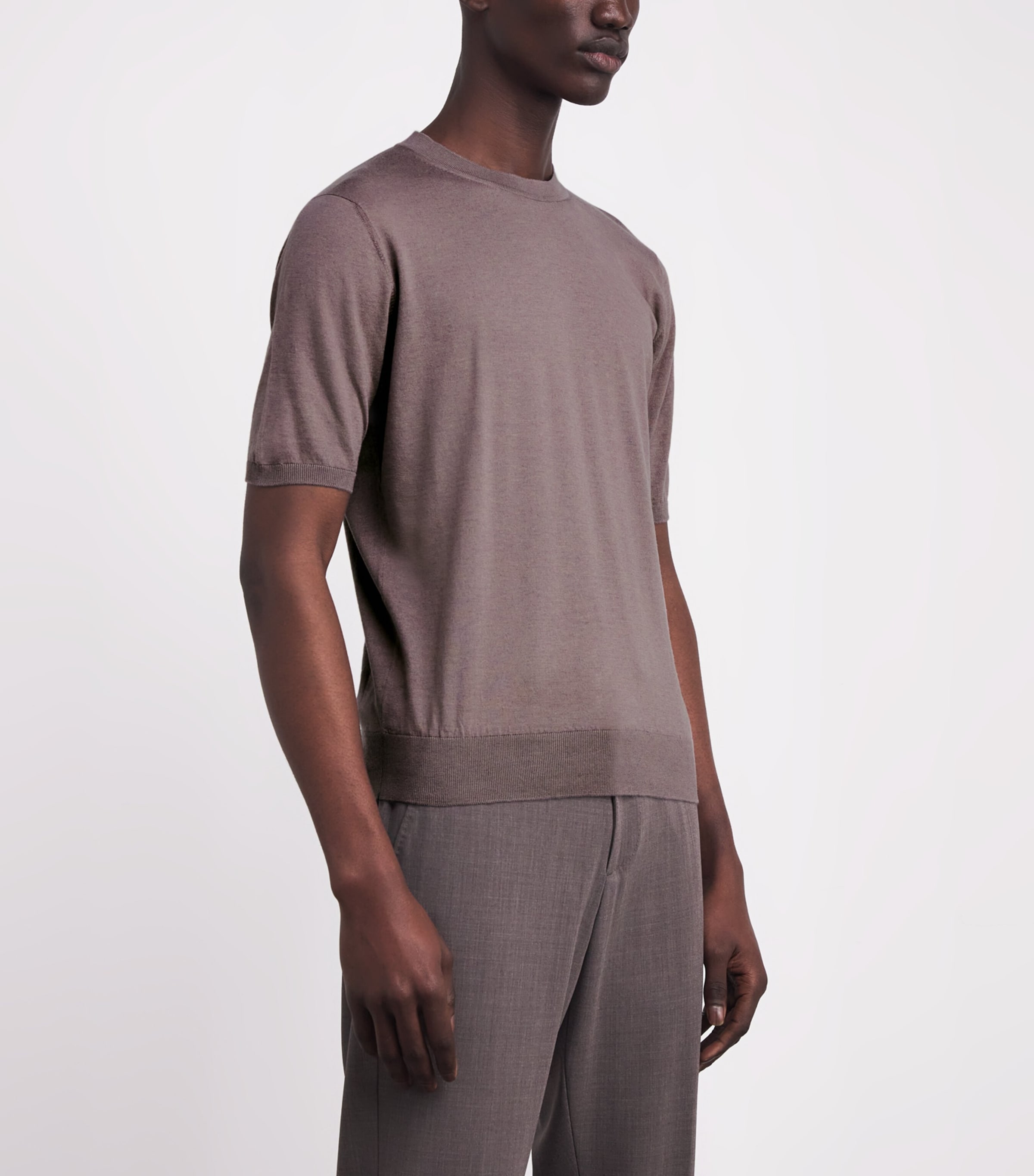 Cotton-Cashmere T-Shirt E.12-VISONE Image 3