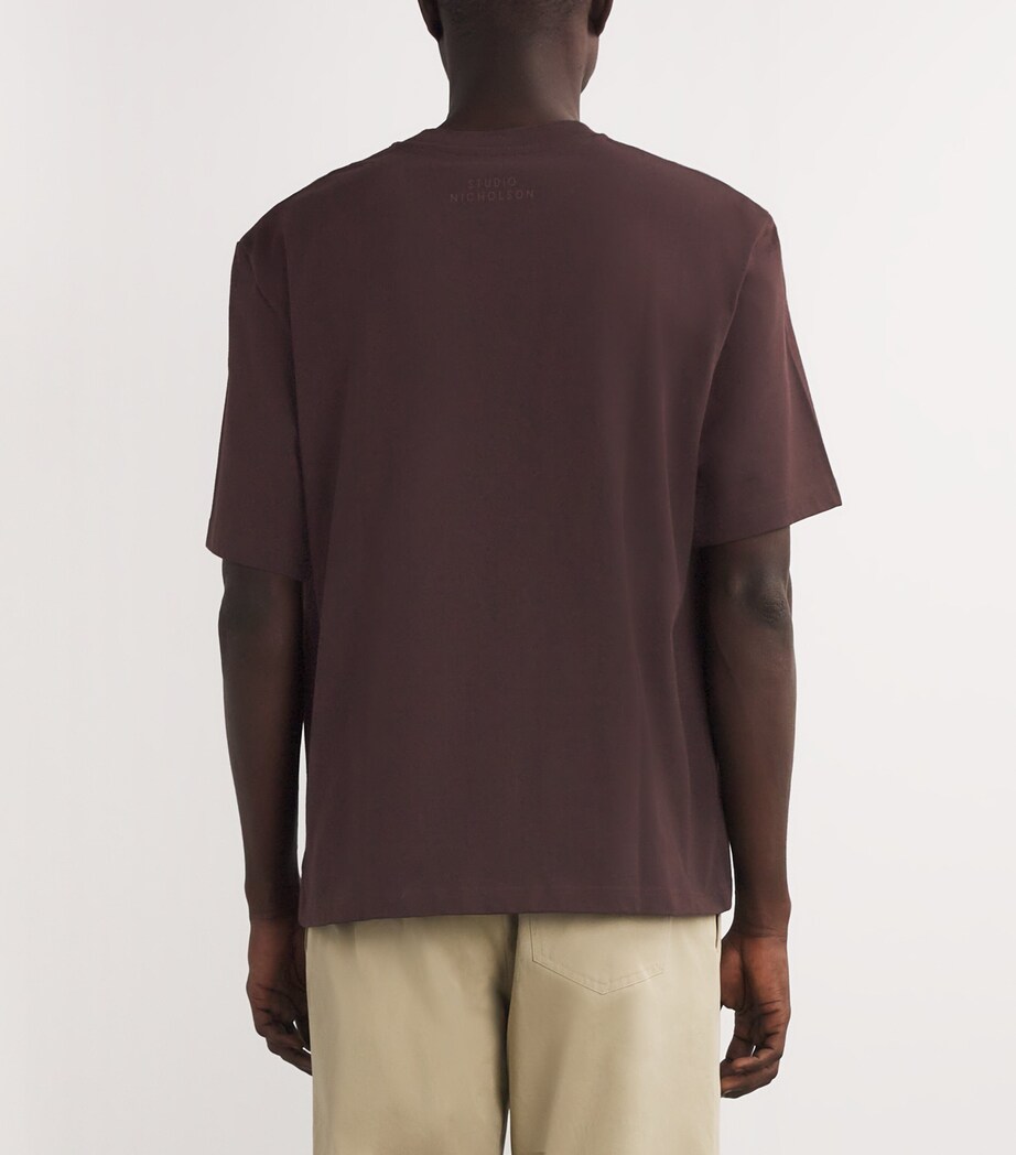 Oversized Cotton Lay T-Shirt CHOCOLATE Image 4