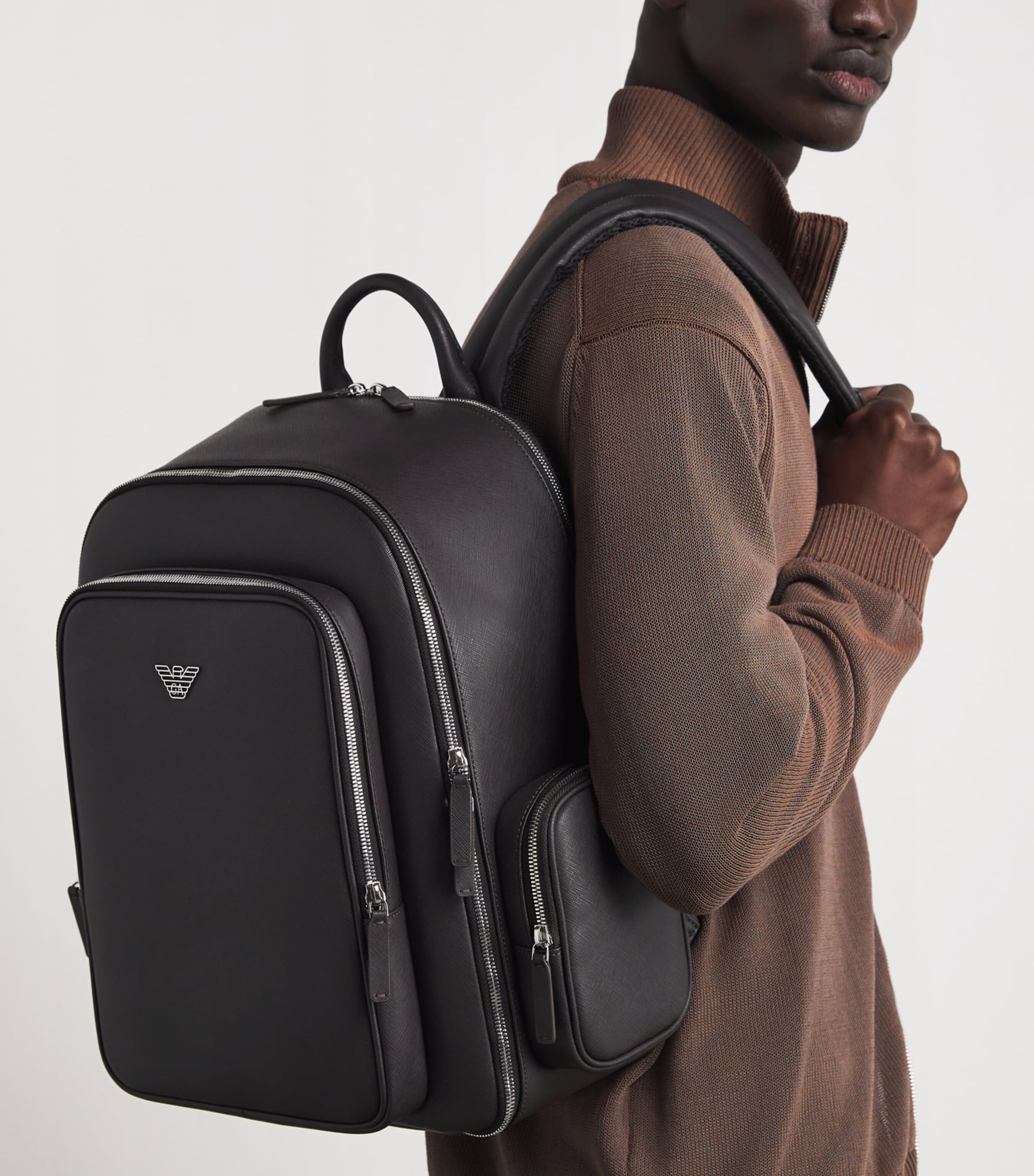 Emporio Armani Faux Leather Backpack Image 2
