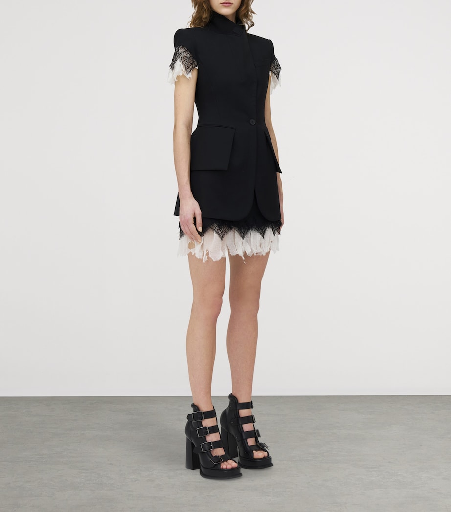 Wool-Lace Mini Skirt 1000 Image 3