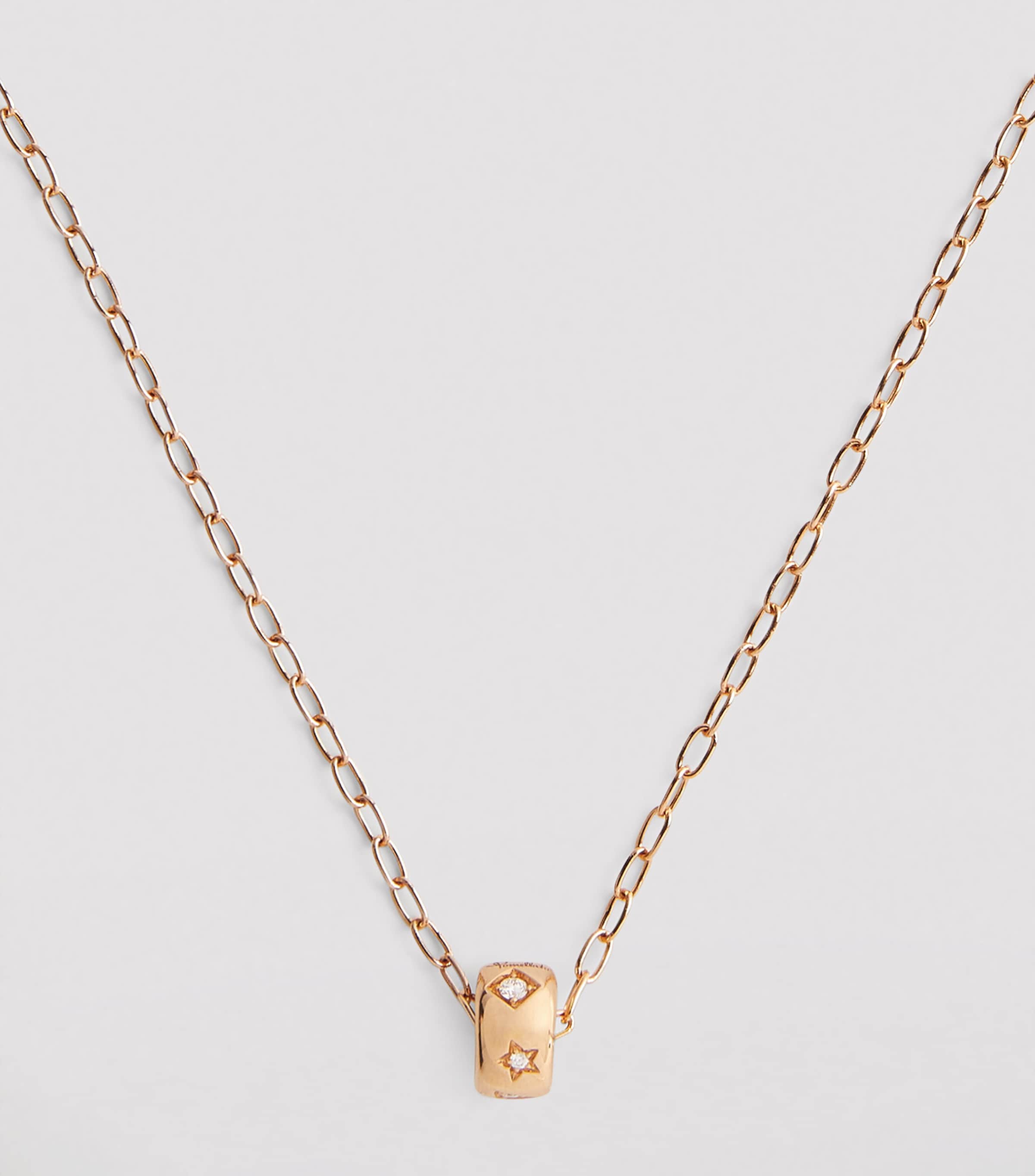 Rose Gold and Diamond Iconica Pendant Necklace DB000 Image 2