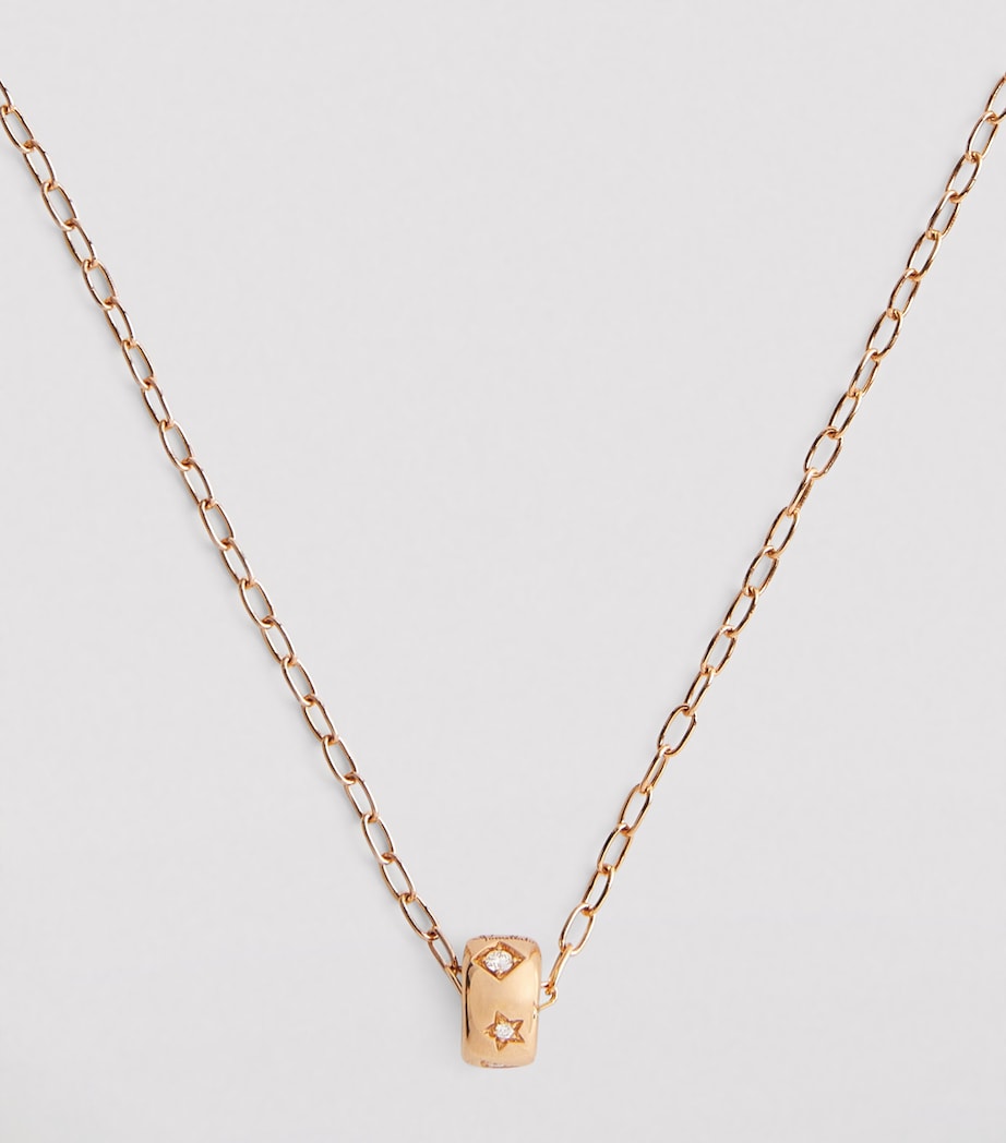 Rose Gold and Diamond Iconica Pendant Necklace DB000 Image 2