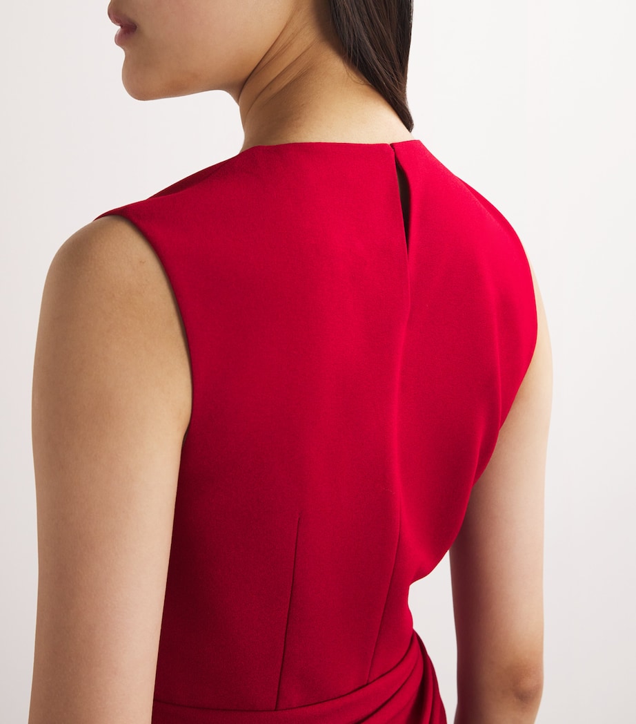 Roksanda Womens Elham Midi Dress Crimson /celadon Image 4