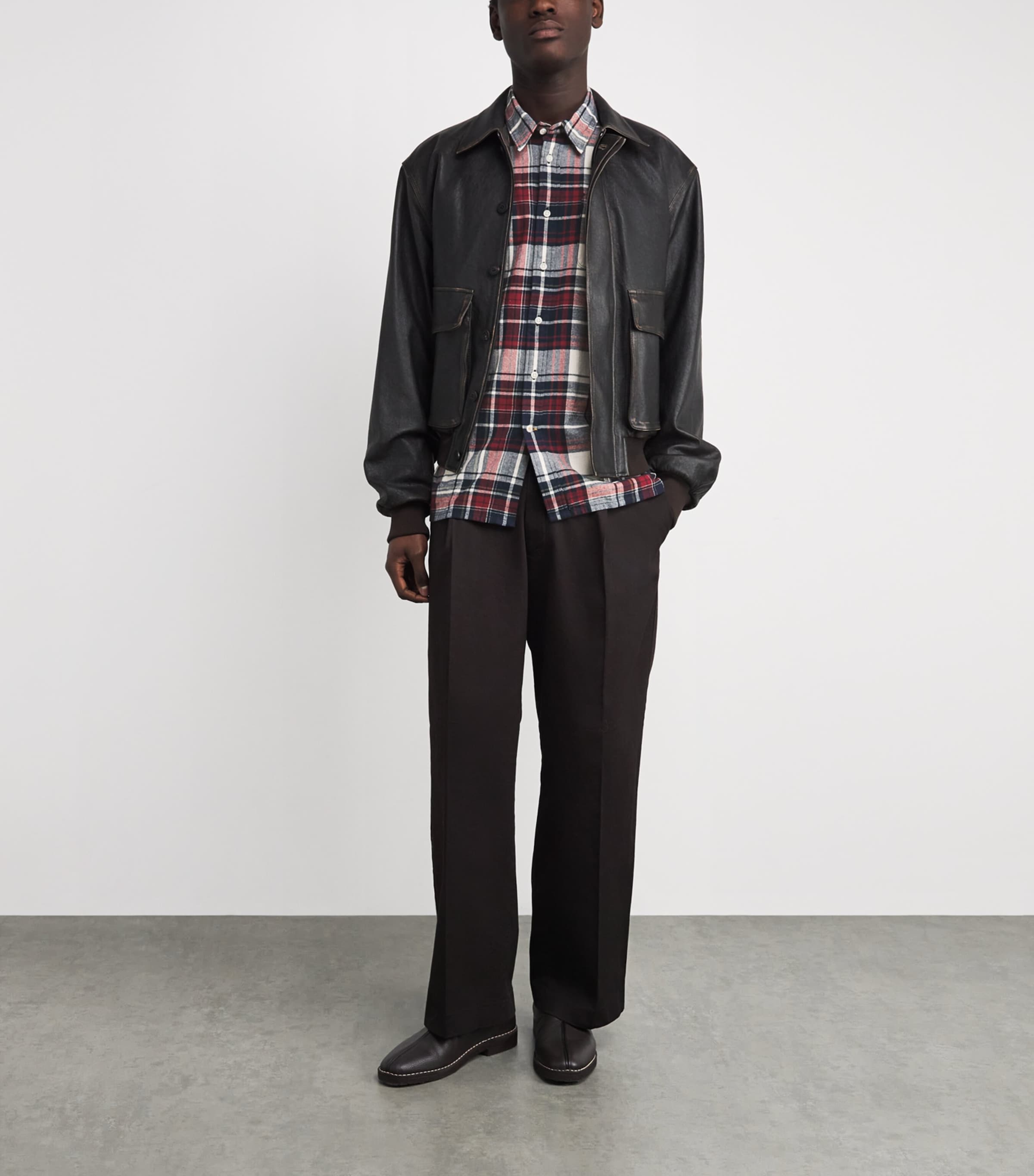 Cotton Check Malham Shirt RE51 RED Image 2