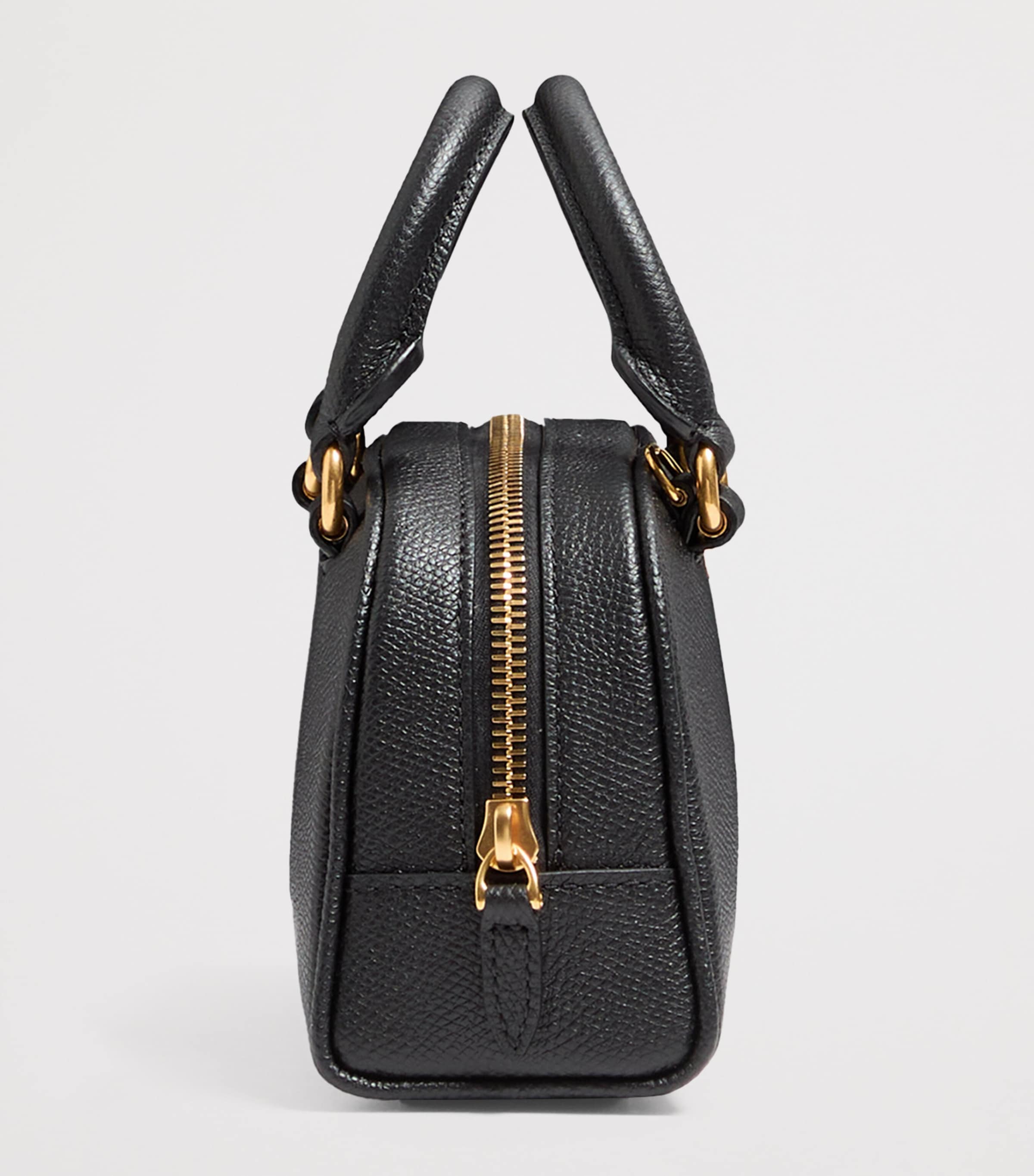 Mini Grained Leather VLogo Signature Top-Handle Bag 0NO Image 3