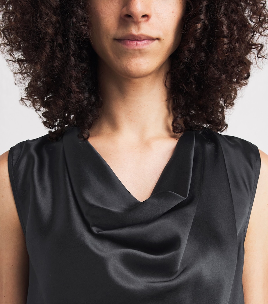 Rag & Bone Womens Silk Vinnie Top Black Image 3