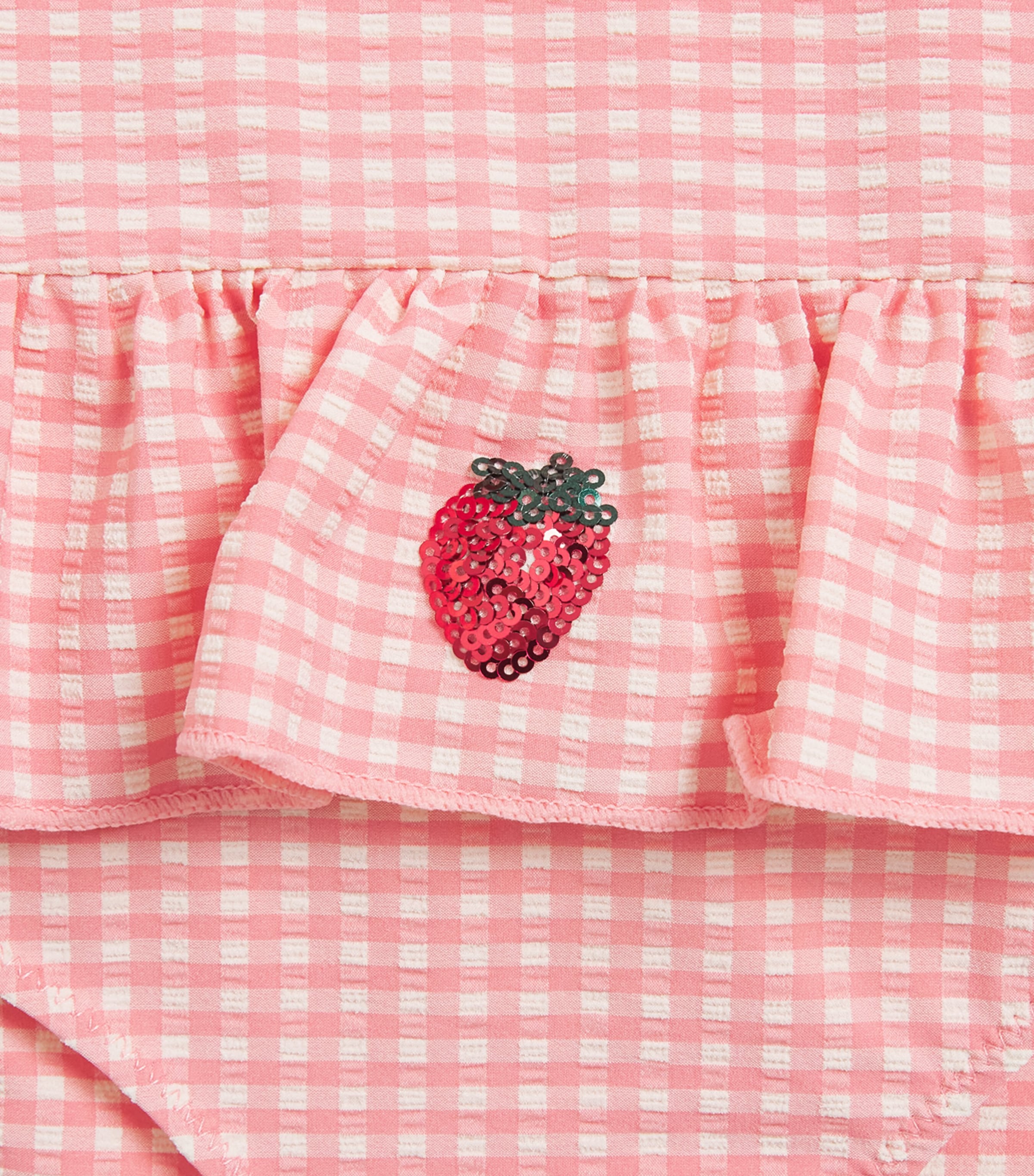 KONGES SLOJD Check Etta Bikini (6 Months-10 Years) Geranium Pink Image 3