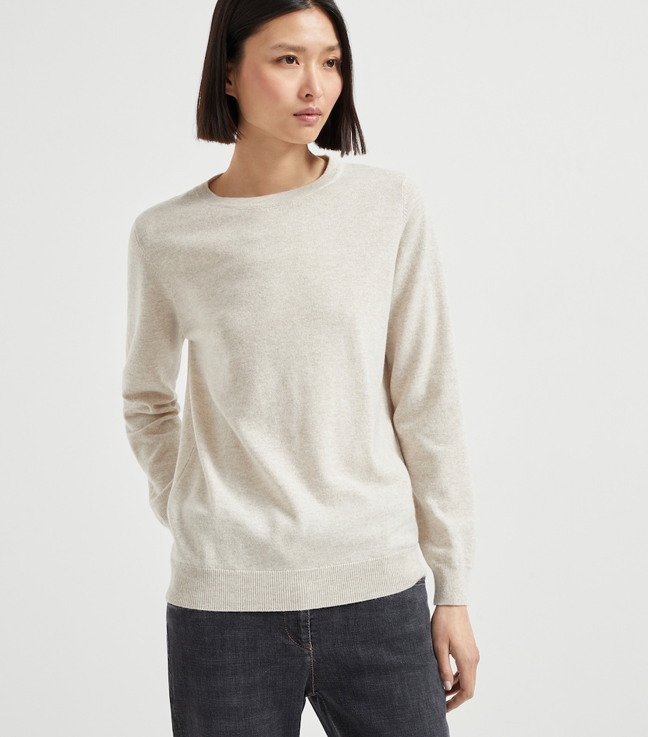 Brunello Cucinelli Cashmere Monili-Trim Sweater Image 2